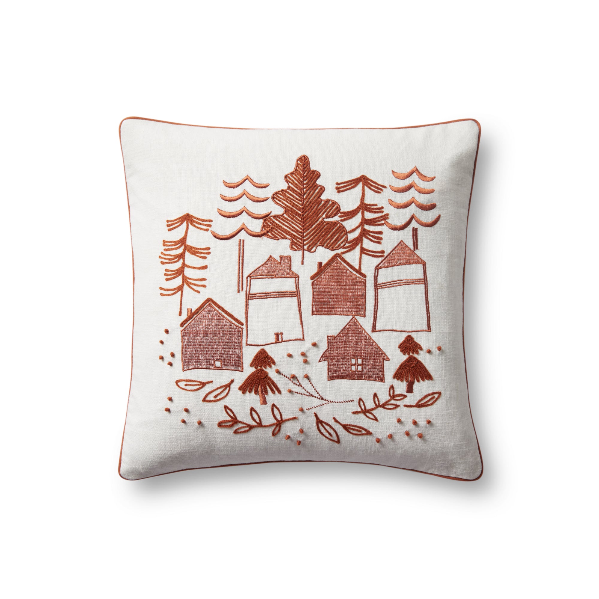 Loloi PLL0028 Spice 18" x 18" Cover with Down Pillow