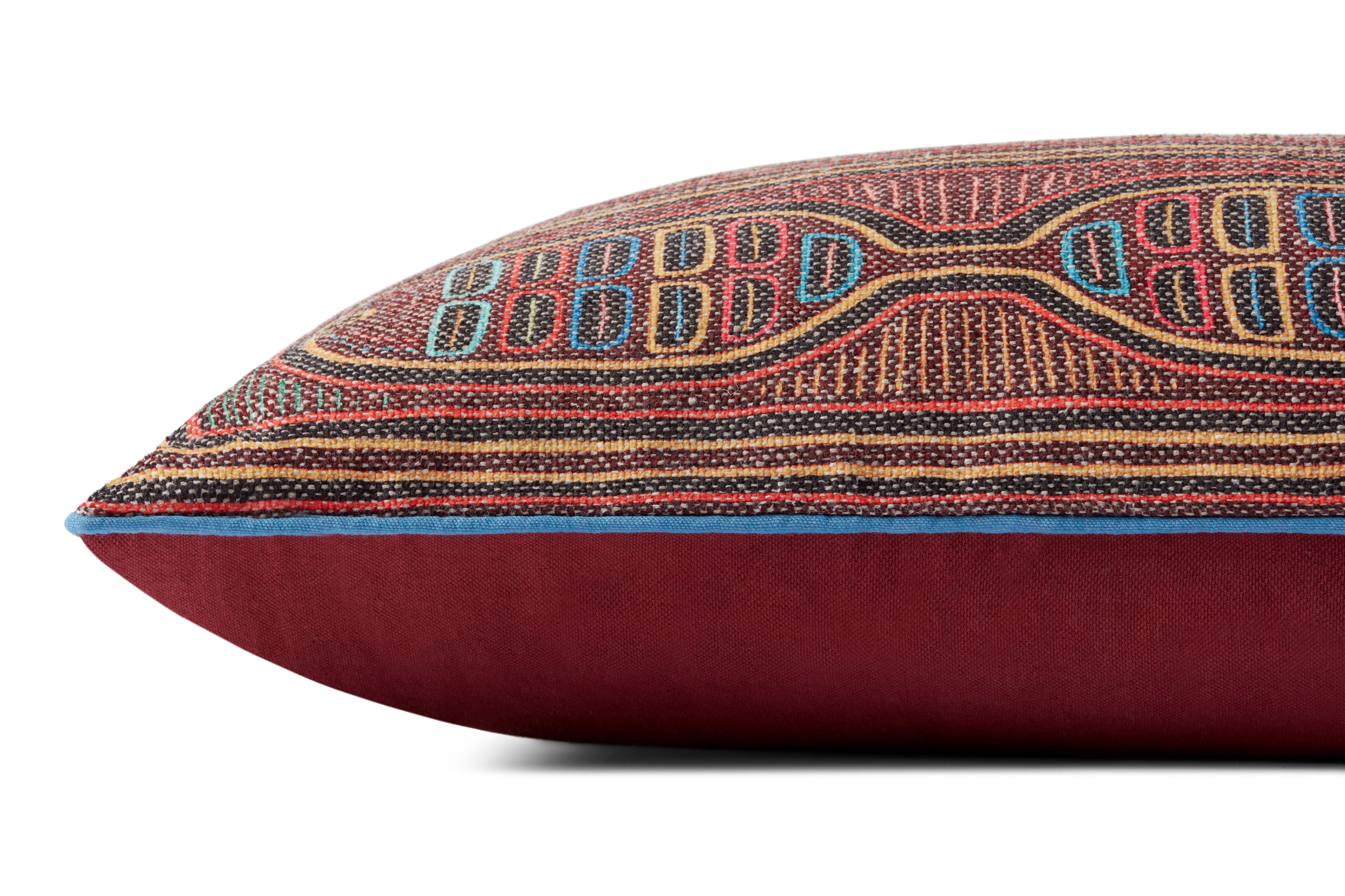 Loloi PLL0107 Berry/Multi 13'' x 35'' Cover with Down Pillow