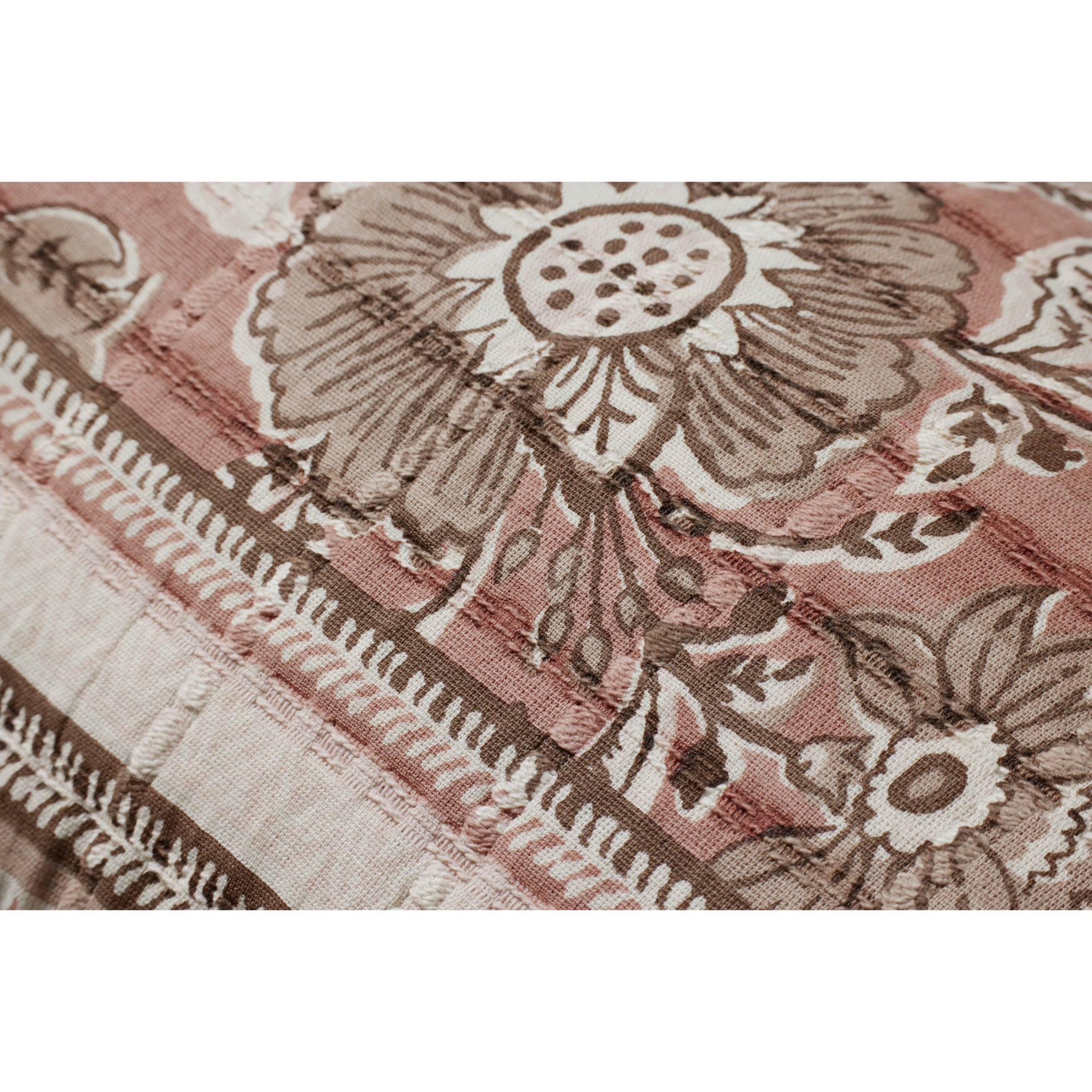 Loloi PLL0112 Rose/Ivory 13'' x 35'' Cover with Down Pillow