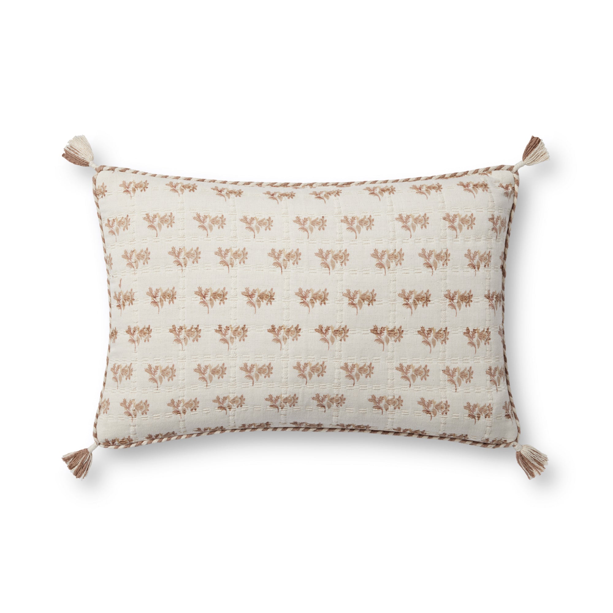 Loloi PLL0117 Blush/Ivory 13'' x 21'' Cover with Down Pillow