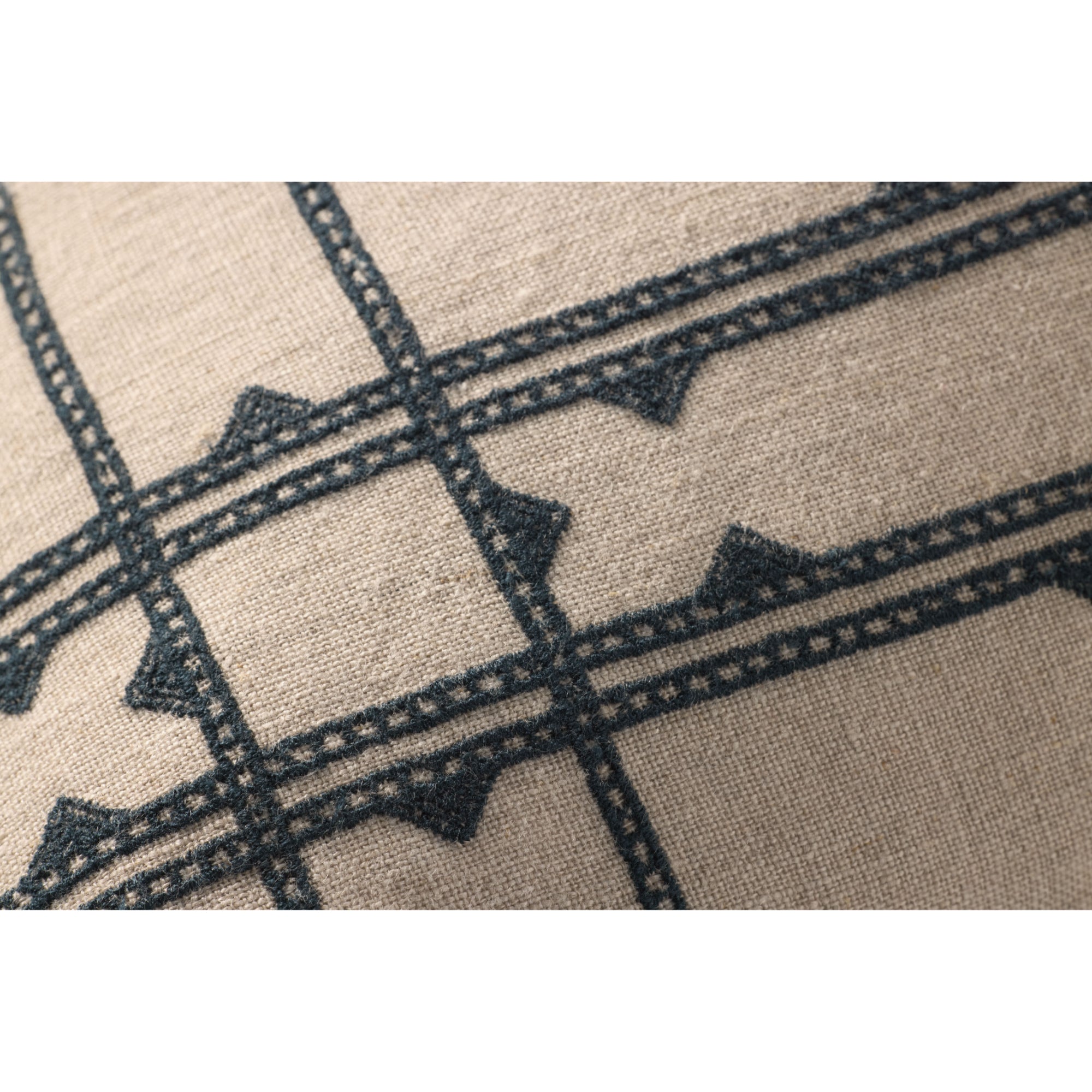 Loloi PLL0201 Natural/Blue 18'' x 18'' Cover with Down Pillow