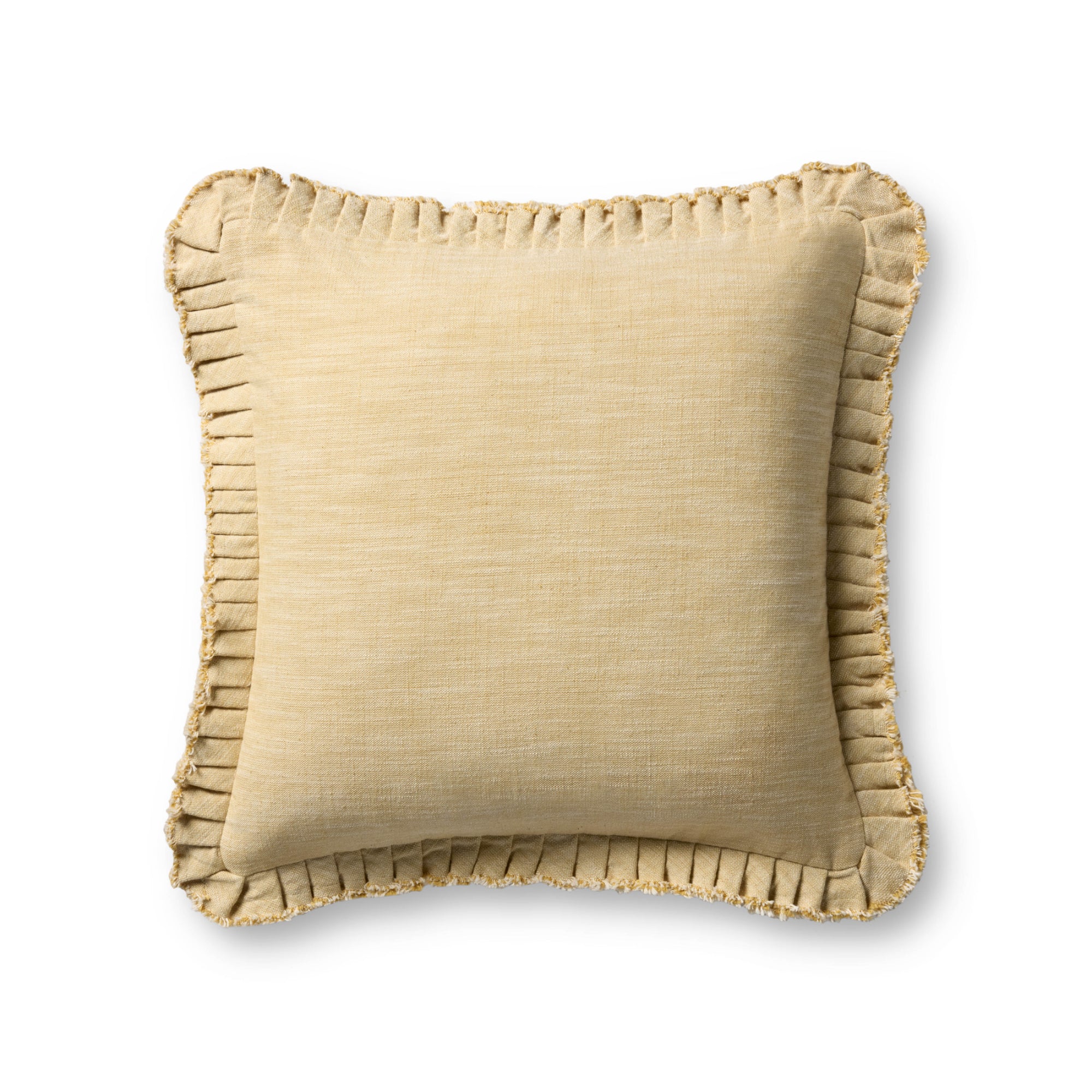 Loloi PLL0210 Yellow 20" x 20" Cover with Down Pillow
