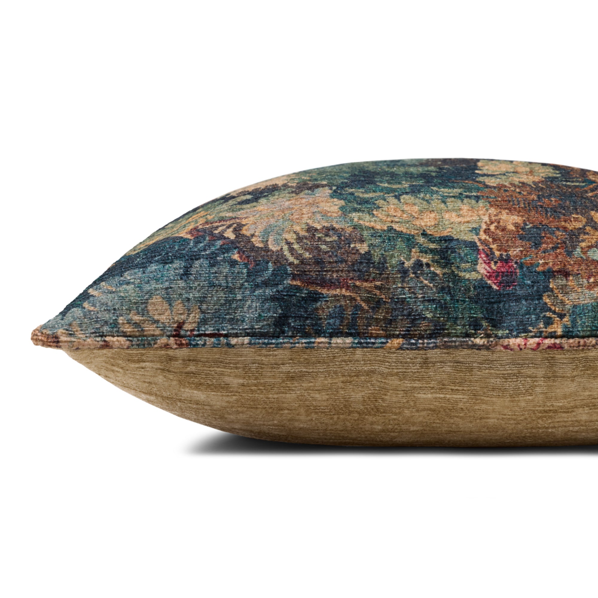 Loloi PLL0215 Green/Multi 20" x 20" Cover with Down Pillow