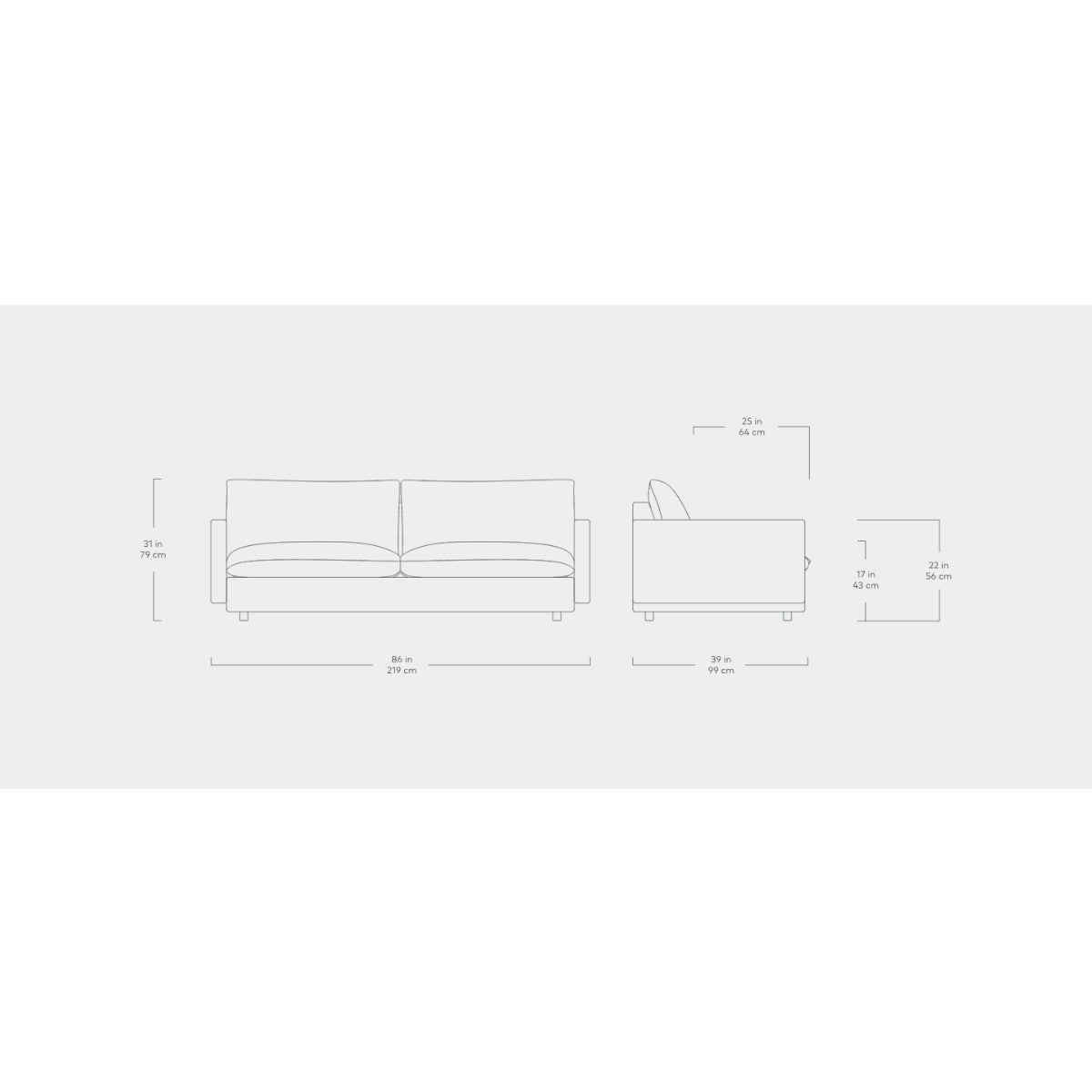 Sola Sofa - Raleigh Chestnut Leather