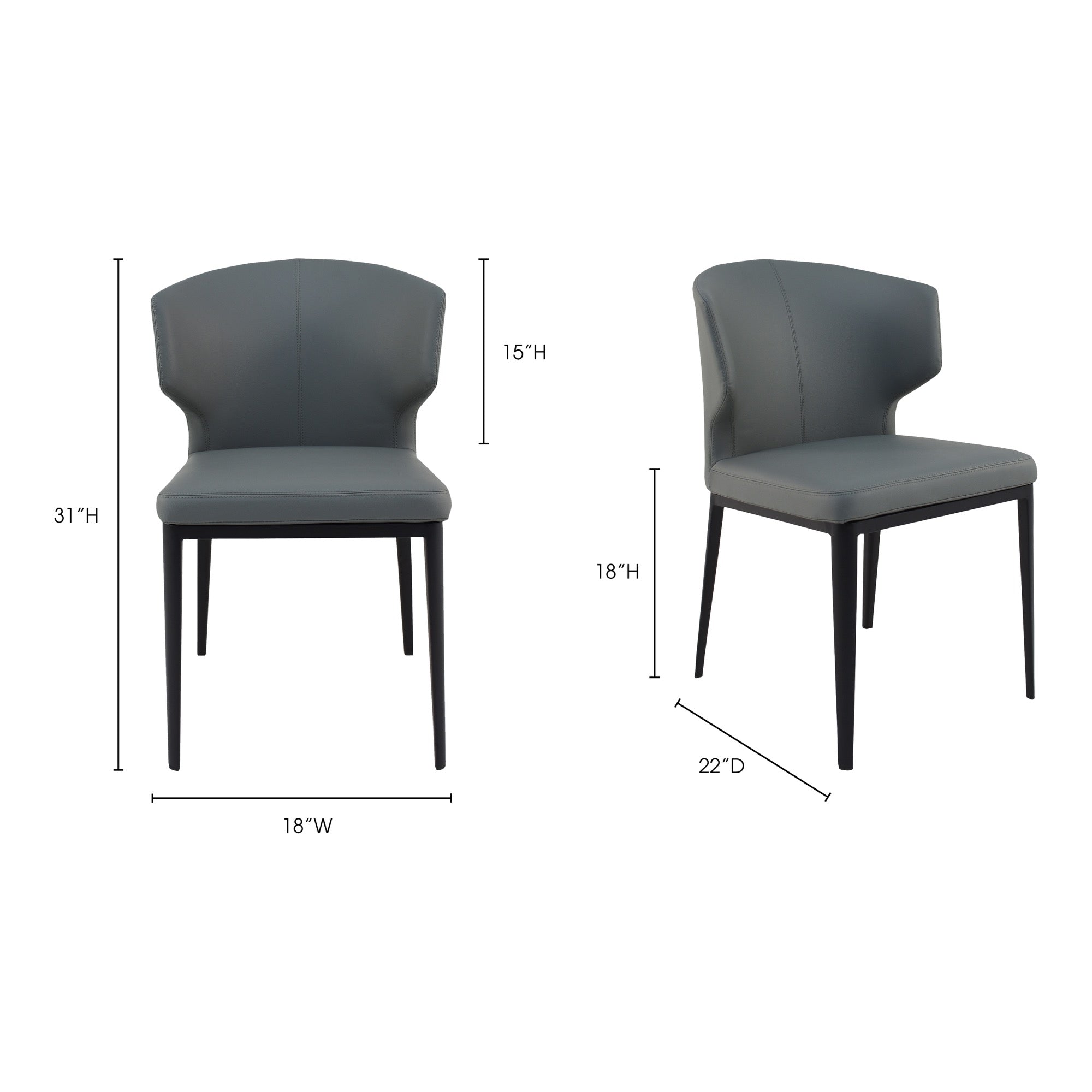 Delaney Side Chair-M2 (Set of 2) Chair Moe's    Four Hands, Mid Century Modern Furniture, Old Bones Furniture Company, Old Bones Co, Modern Mid Century, Designer Furniture, Furniture Sale, Warehouse Furniture Sale, Delaney Side Chair-M2 (Set of 2) Sale, https://www.oldbonesco.com/