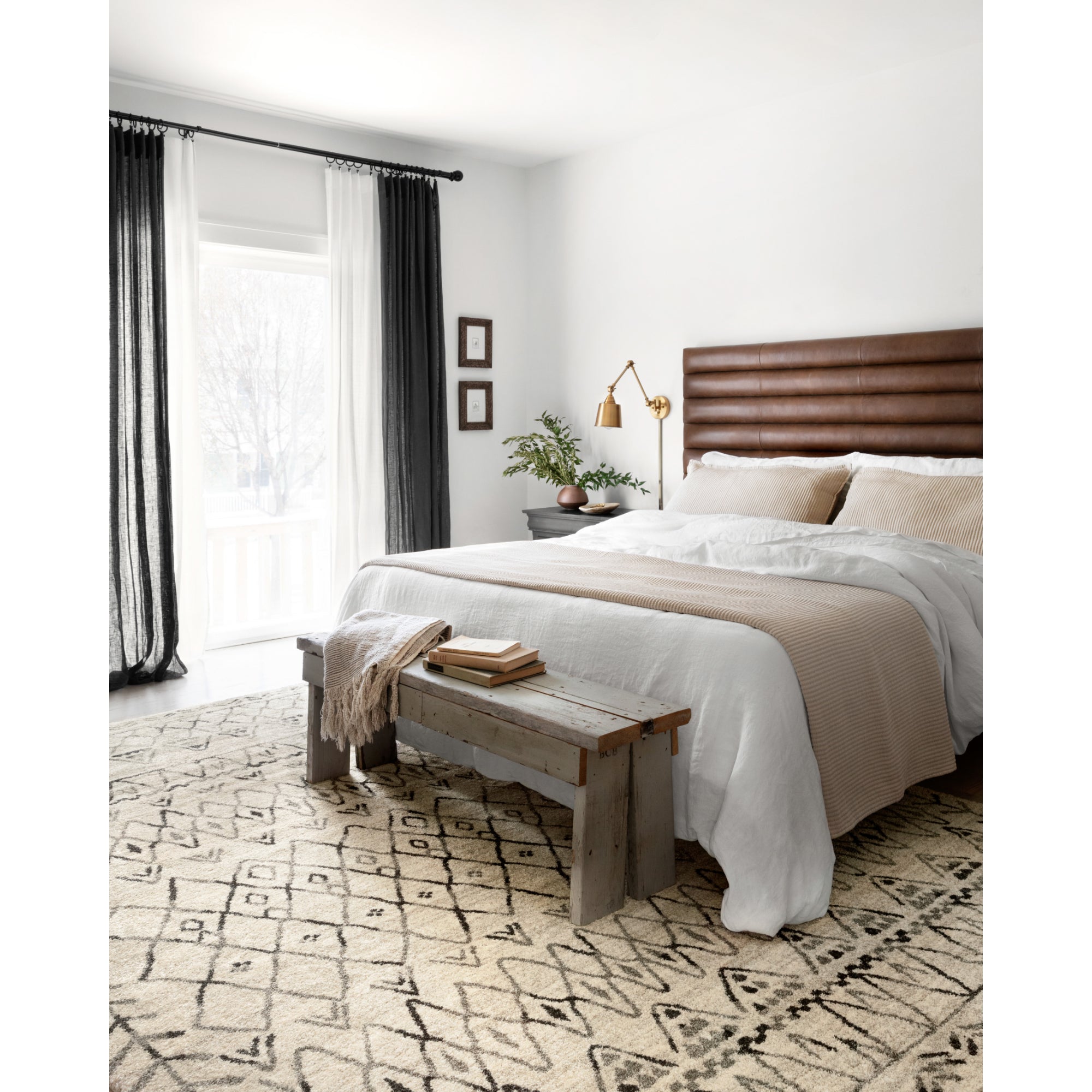 Loloi Emory Heather Gray/Black Rug