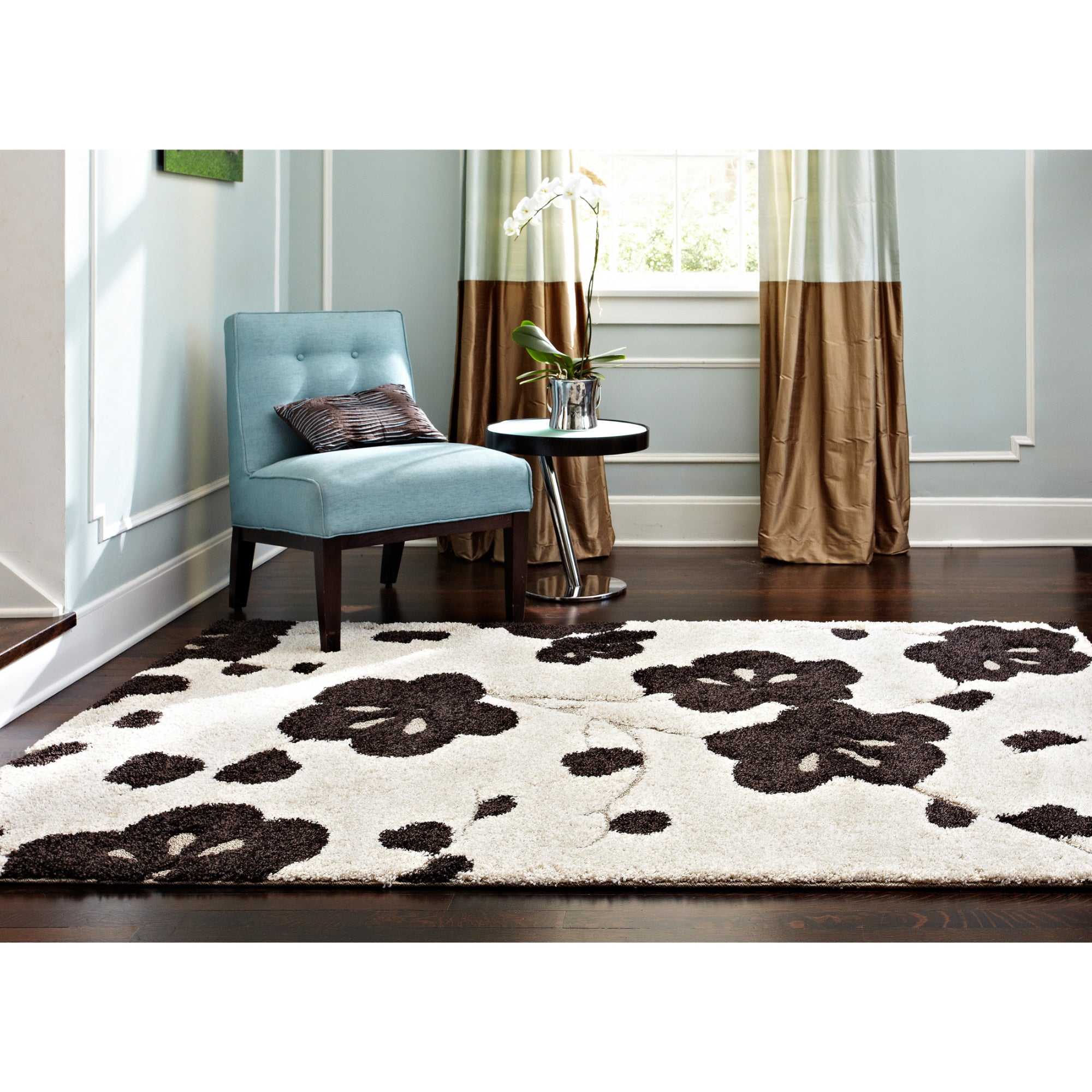 Loloi Enchant Ivory/Expresso 18" x 18" Sample Rug