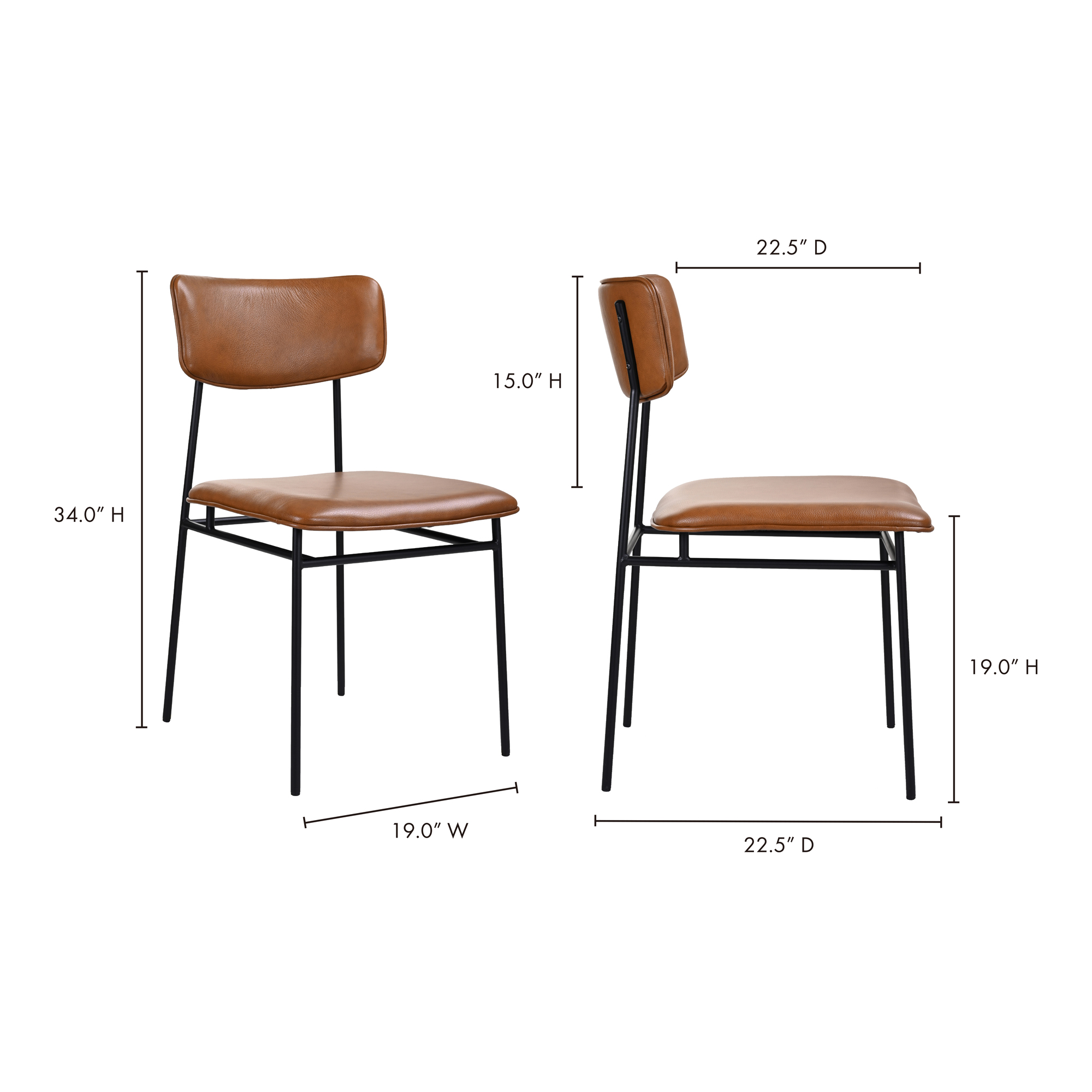 Sailor Dining Chair - Set of Two Dining Chairs Moe's    Four Hands, Mid Century Modern Furniture, Old Bones Furniture Company, Old Bones Co, Modern Mid Century, Designer Furniture, Furniture Sale, Warehouse Furniture Sale, Sailor Dining Chair - Set of Two Sale, https://www.oldbonesco.com/
