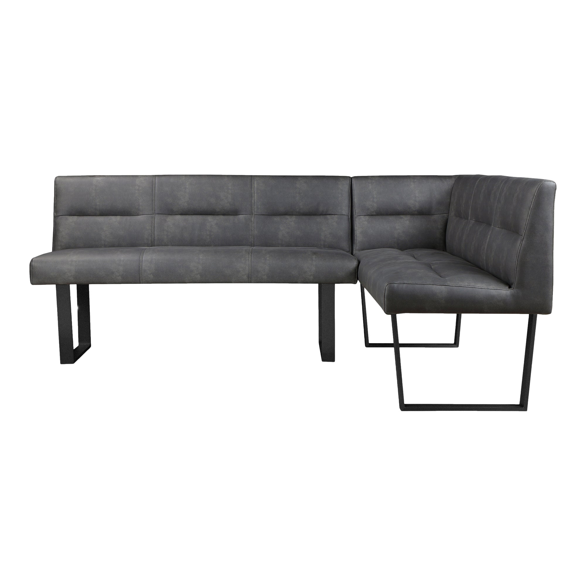 Hanlon Corner Bench Dark Grey Dining Benches Moe's    Four Hands, Mid Century Modern Furniture, Old Bones Furniture Company, Old Bones Co, Modern Mid Century, Designer Furniture, Furniture Sale, Warehouse Furniture Sale, Hanlon Corner Bench Dark Grey Sale, https://www.oldbonesco.com/