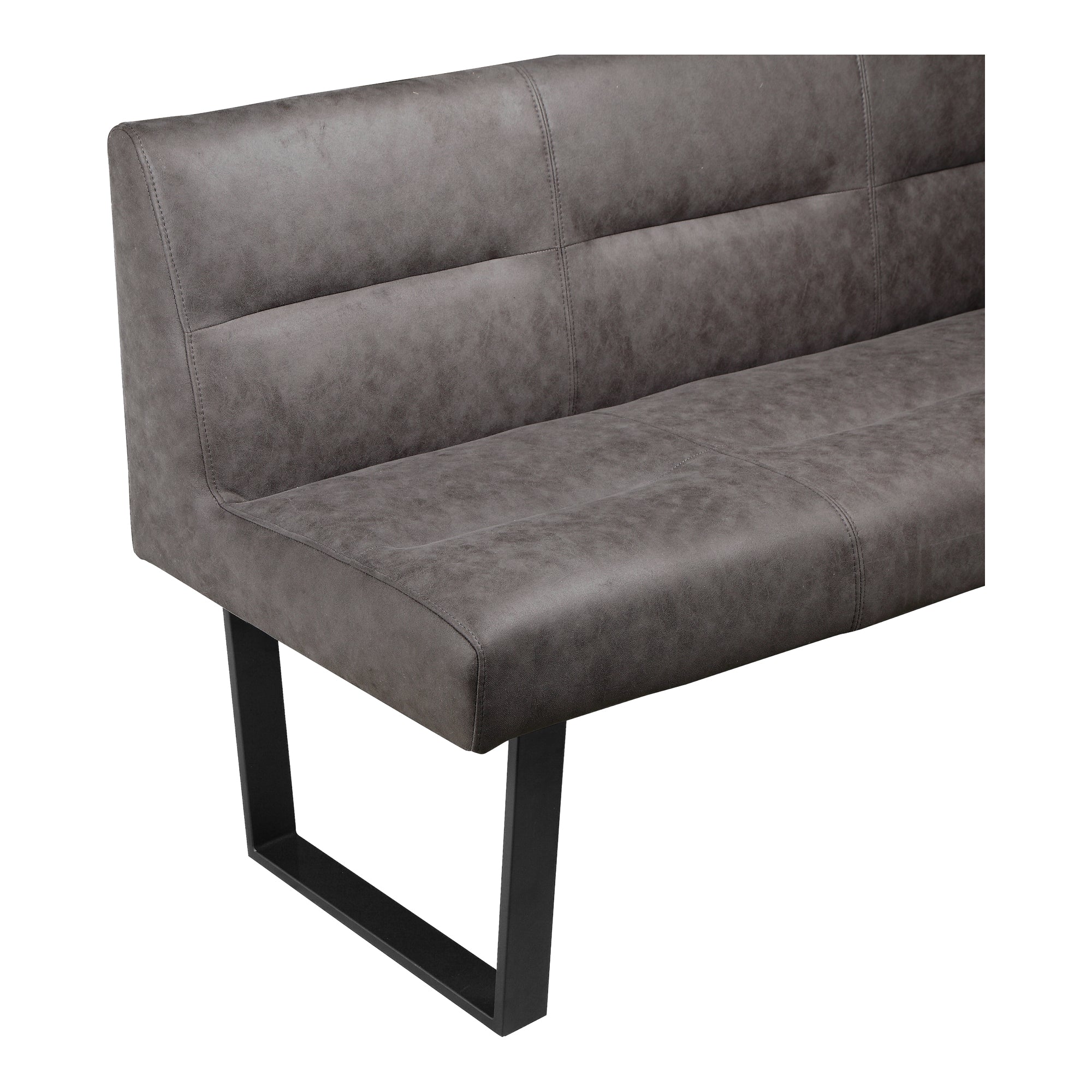 Hanlon Corner Bench Dark Grey Dining Benches Moe's    Four Hands, Mid Century Modern Furniture, Old Bones Furniture Company, Old Bones Co, Modern Mid Century, Designer Furniture, Furniture Sale, Warehouse Furniture Sale, Hanlon Corner Bench Dark Grey Sale, https://www.oldbonesco.com/