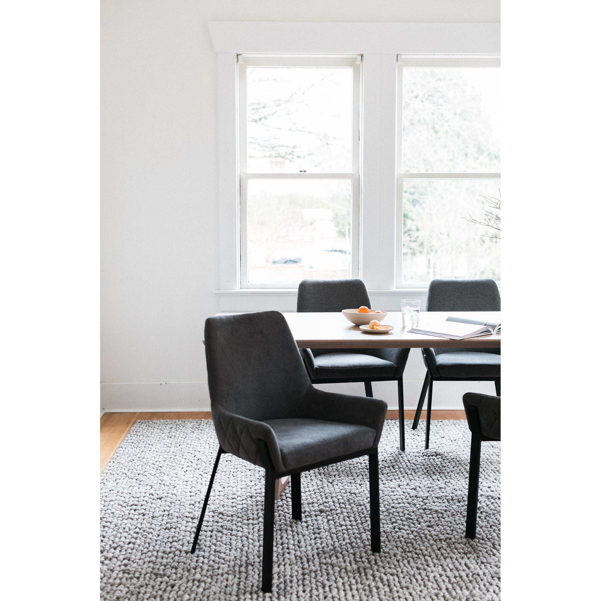 Lloyd Dining Chair Dark Grey - Set of Two Dining Chairs Moe's    Four Hands, Mid Century Modern Furniture, Old Bones Furniture Company, Old Bones Co, Modern Mid Century, Designer Furniture, Furniture Sale, Warehouse Furniture Sale, Lloyd Dining Chair Dark Grey - Set of Two Sale, https://www.oldbonesco.com/