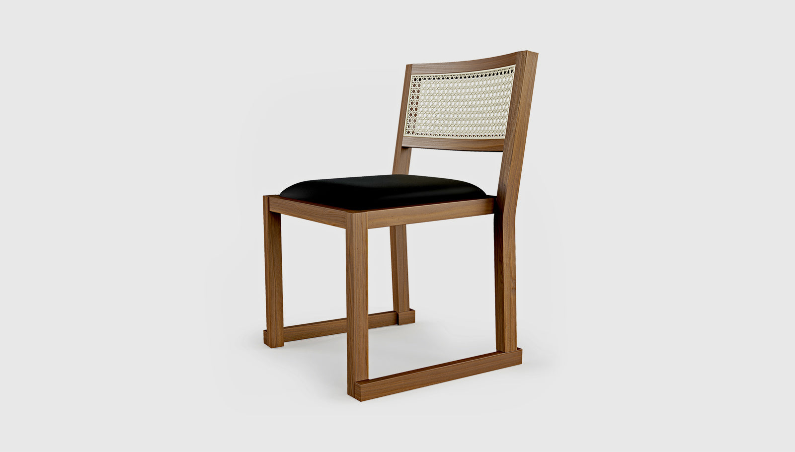 Stackable Dining Chair with Vinyl Seat and Wood Finish