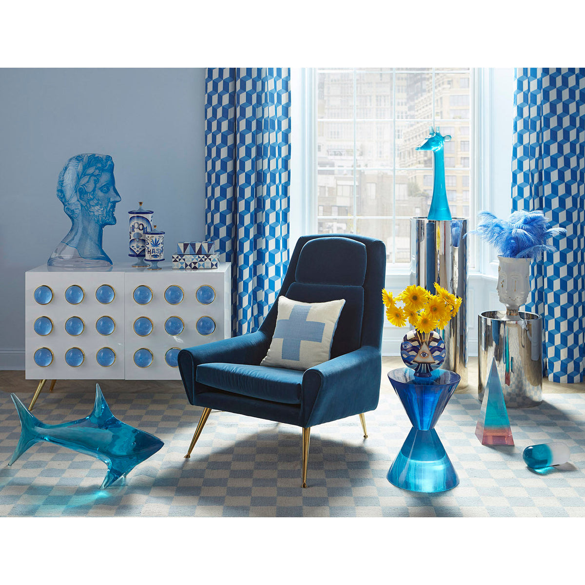Checkerboard Small Scale Flatweave Rug