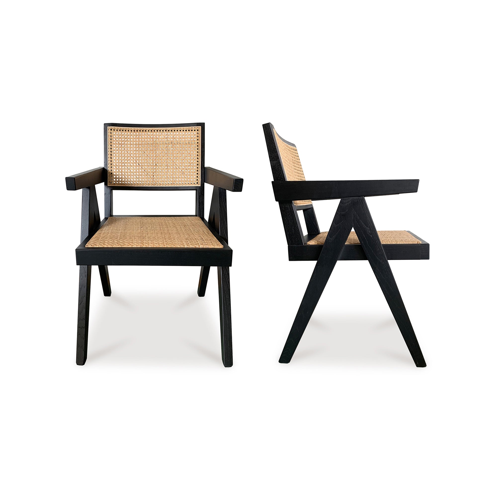 Takashi Chair - Set of 2 BlackChair Moe's Black   Four Hands, Mid Century Modern Furniture, Old Bones Furniture Company, Old Bones Co, Modern Mid Century, Designer Furniture, Furniture Sale, Warehouse Furniture Sale, Takashi Chair - Set of 2 Sale, https://www.oldbonesco.com/