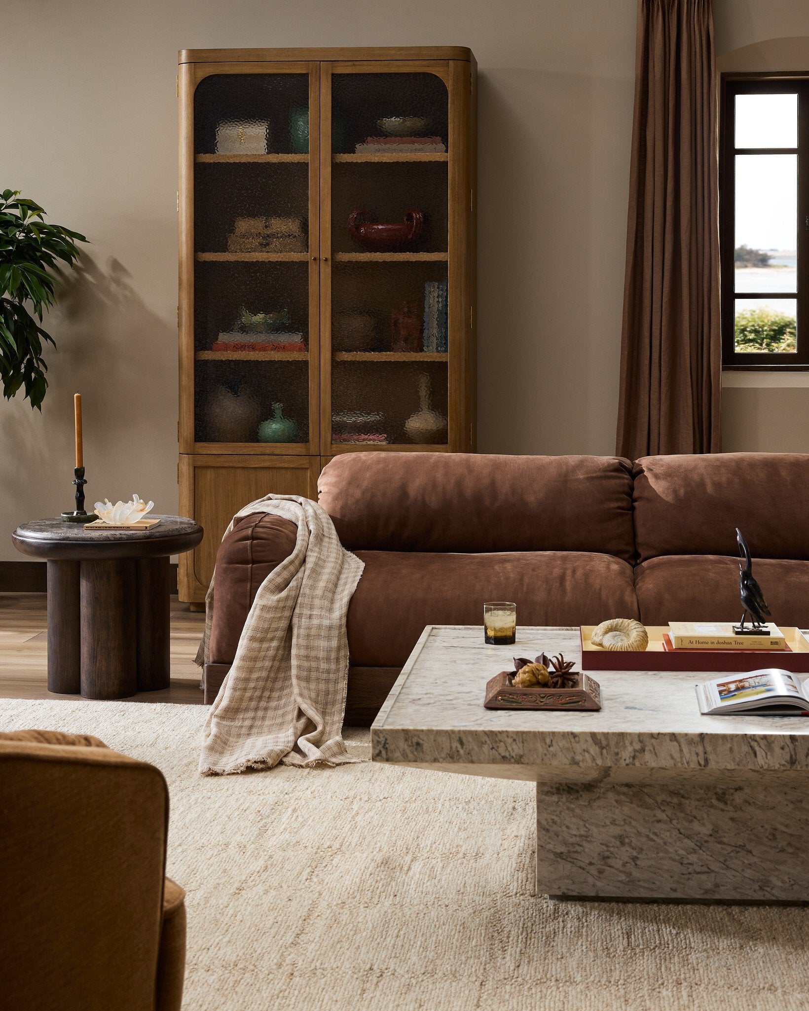 Lansford Cabinet - Natural Parawood Veneer
