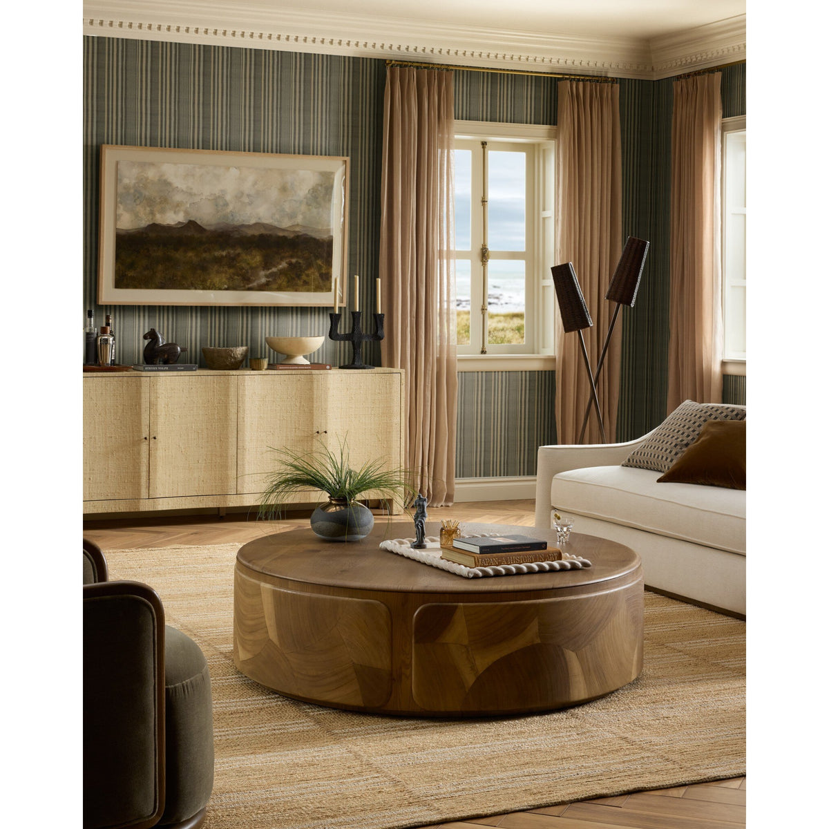 Marlena Coffee Table - Smoked American Oak Veneer by Four Hands