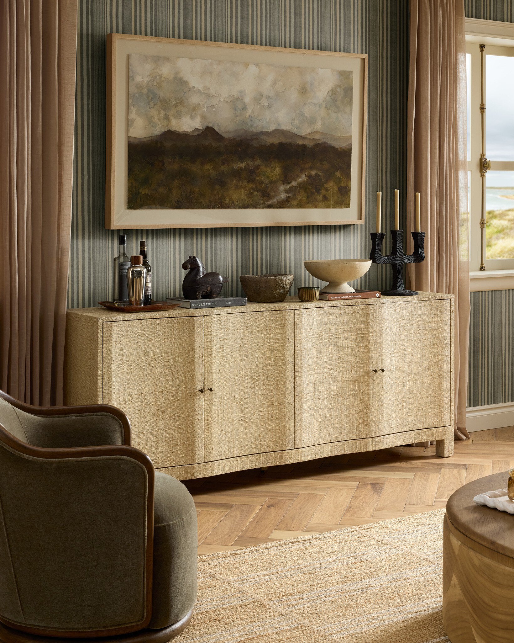 Hollis Sideboard - Natural Fleck Raffia