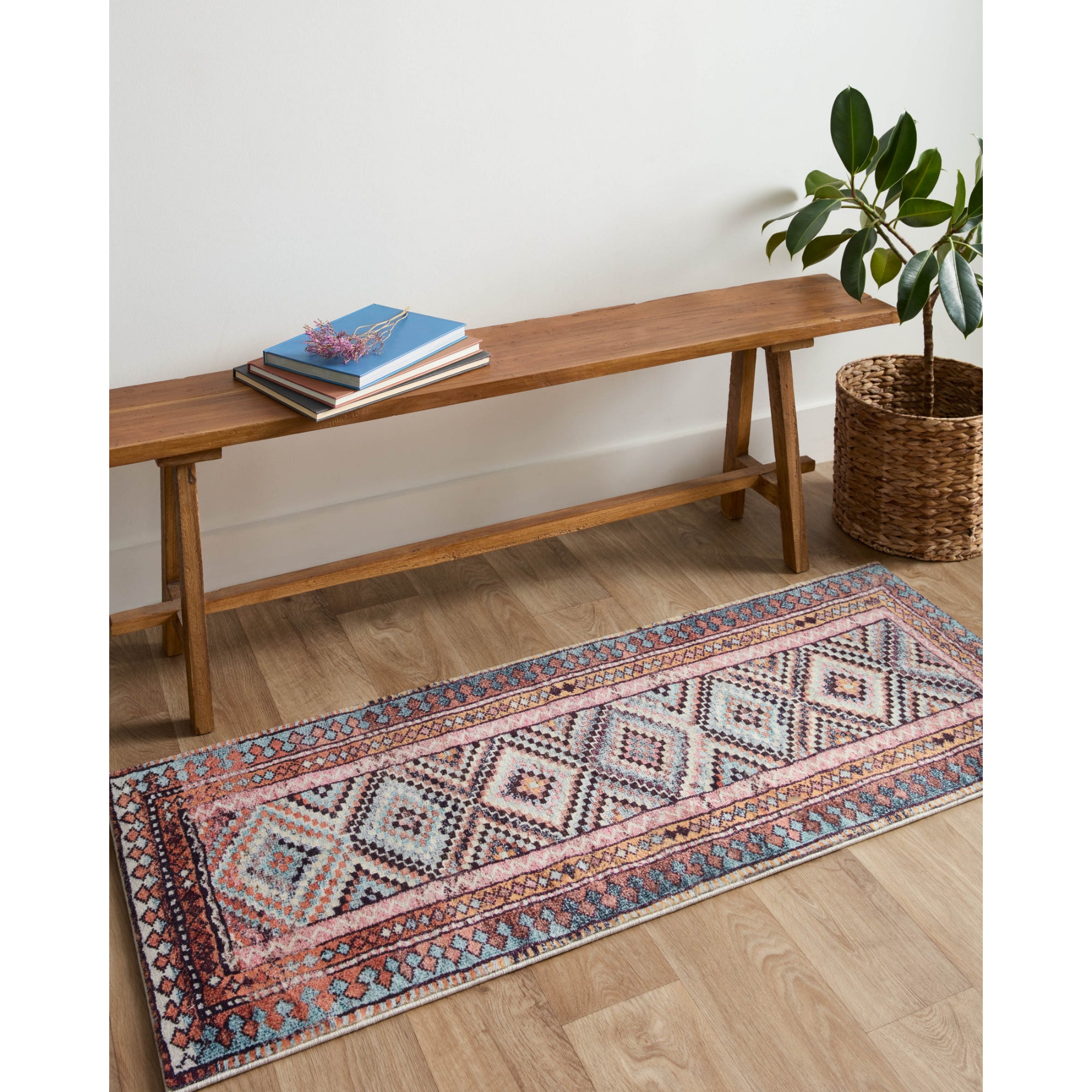 Loloi Fiona Coral/Blue 2'-0" x 5'-0" Accent Rug
