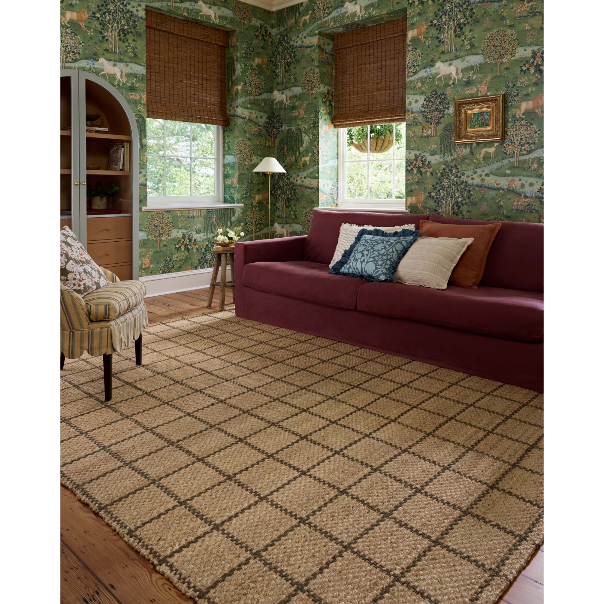 Chris Loves Julia x Loloi Fletcher Natural/Olive Rug