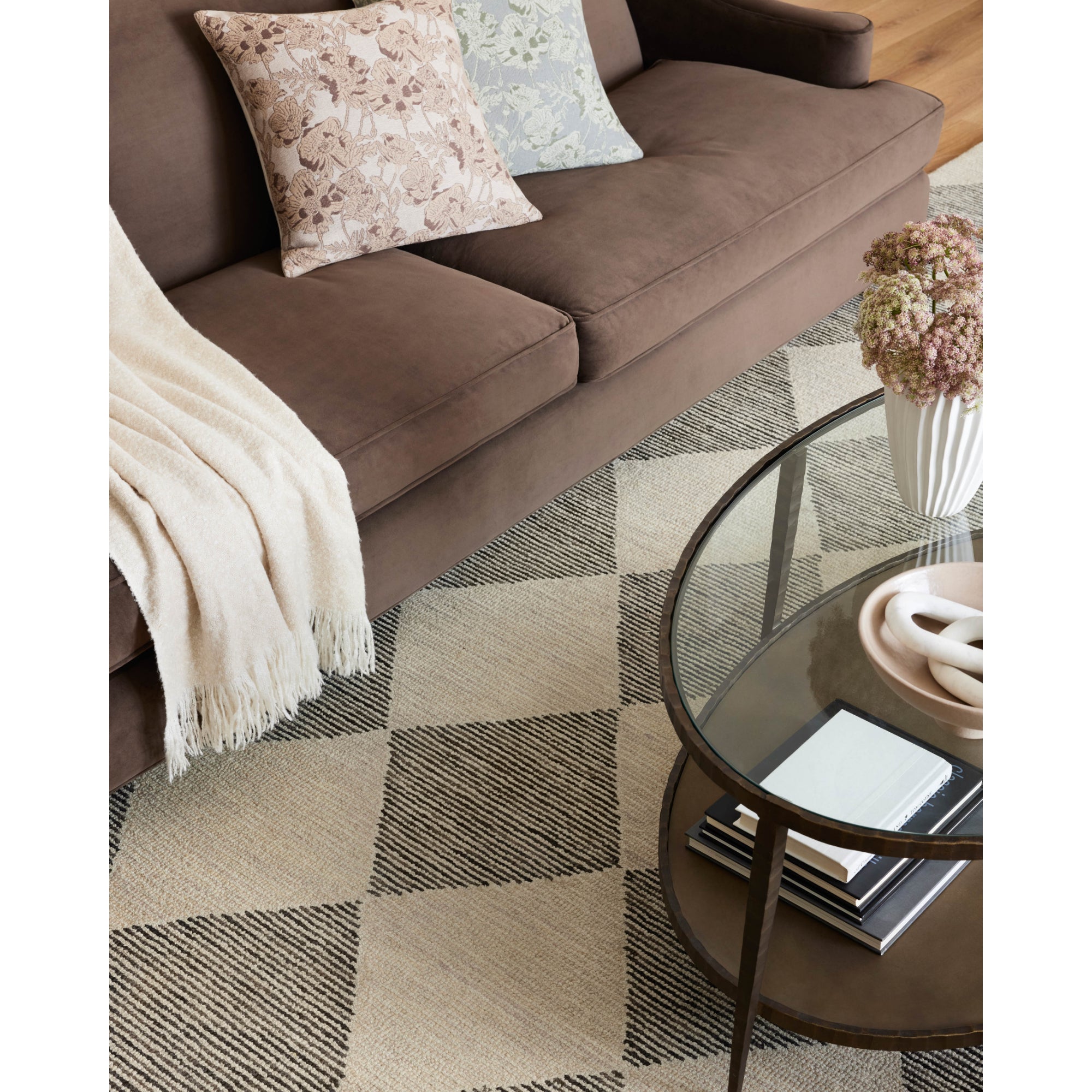 Chris Loves Julia x Loloi Francis Beige/Charcoal Rug