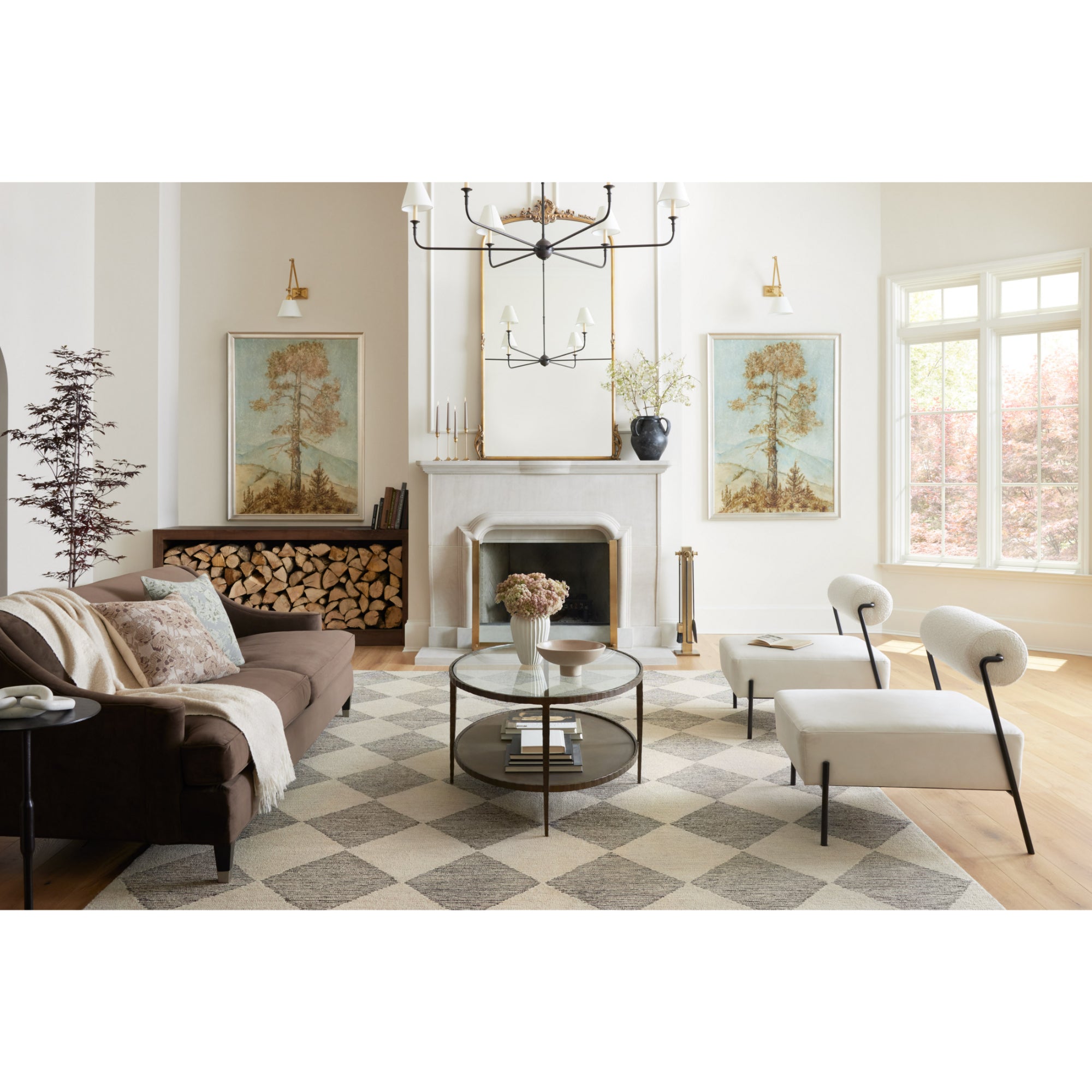 Chris Loves Julia x Loloi Francis Beige/Charcoal Rug