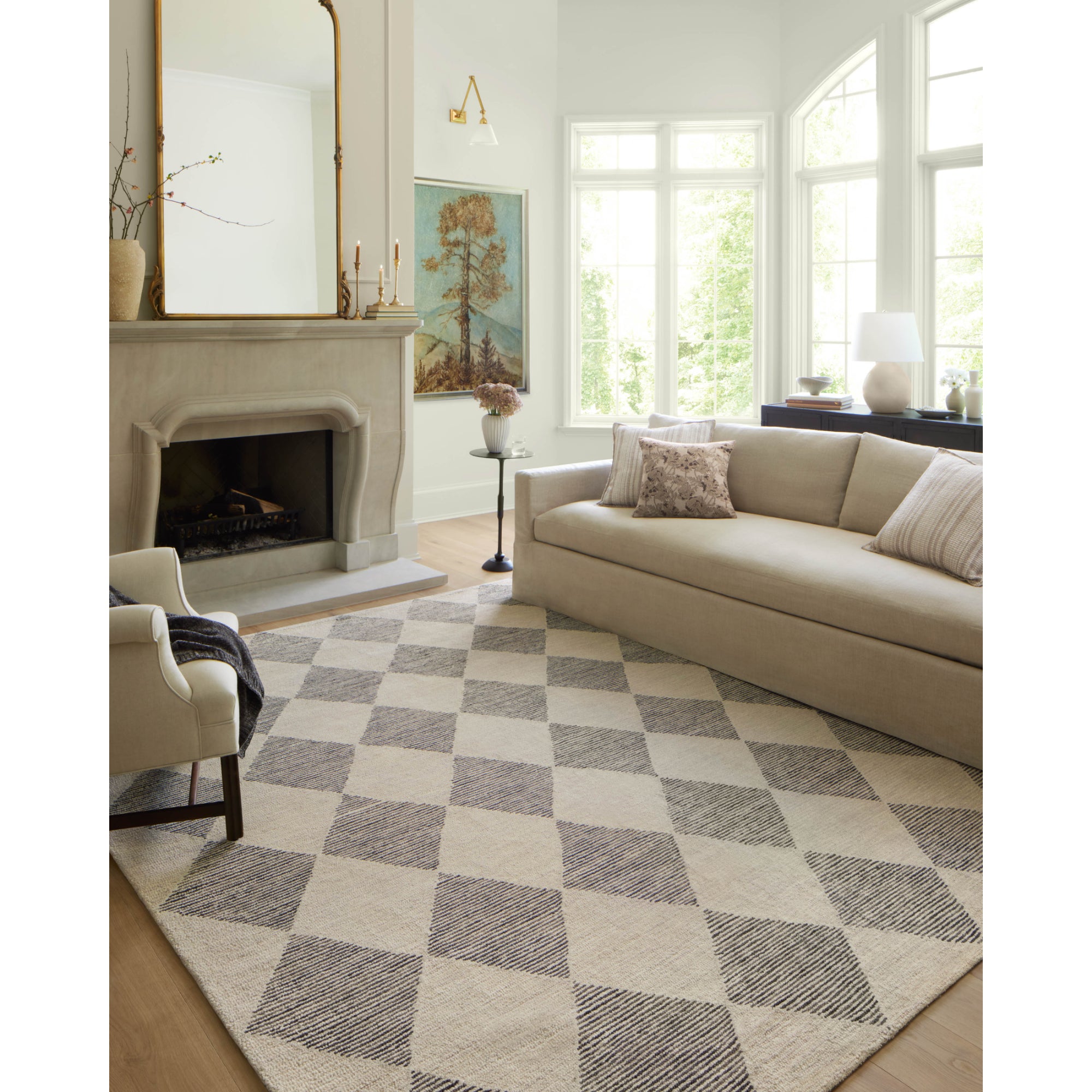 Chris Loves Julia x Loloi Francis Beige/Charcoal Rug
