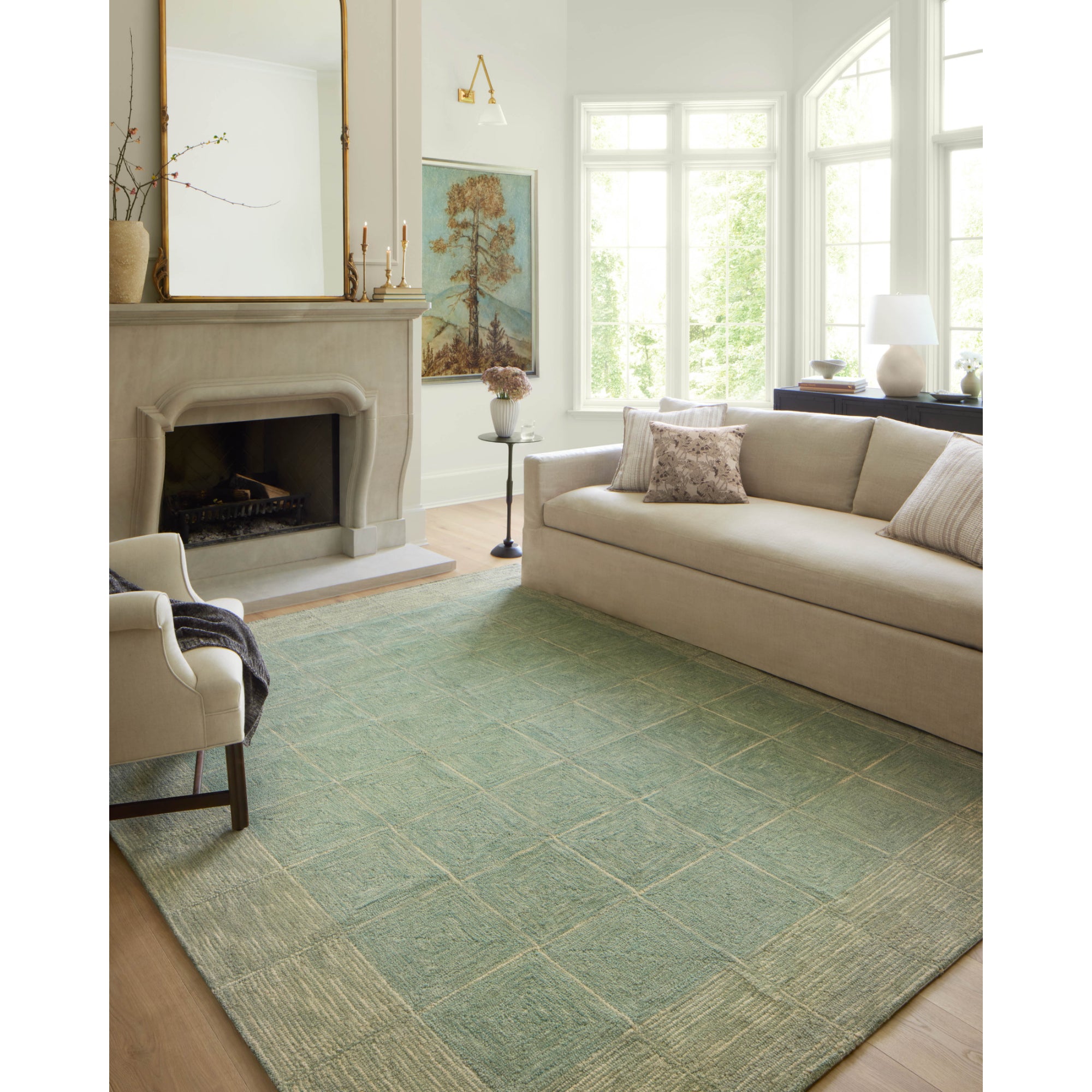 Chris Loves Julia x Loloi Francis Green/Natural Rug