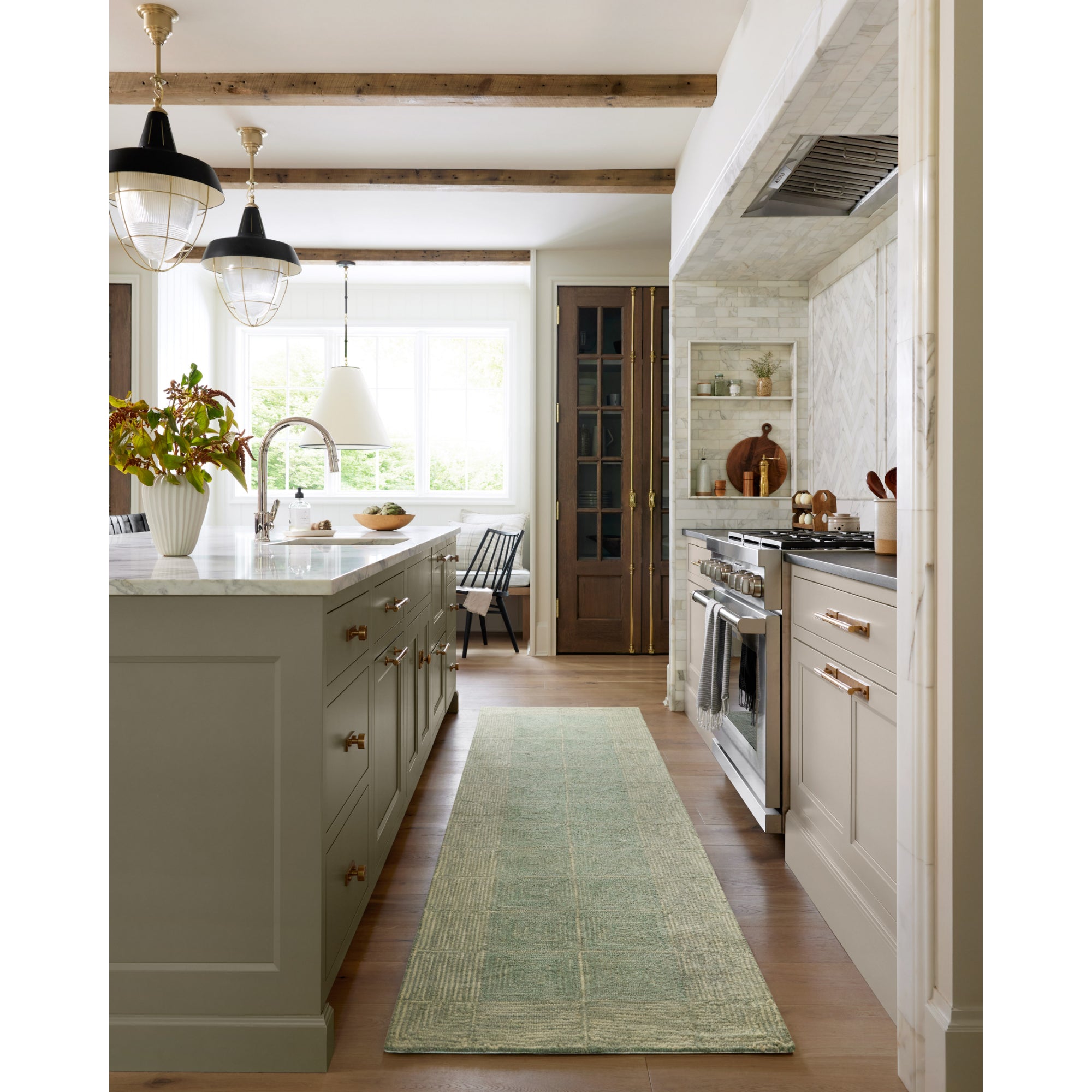 Chris Loves Julia x Loloi Francis Green/Natural Rug