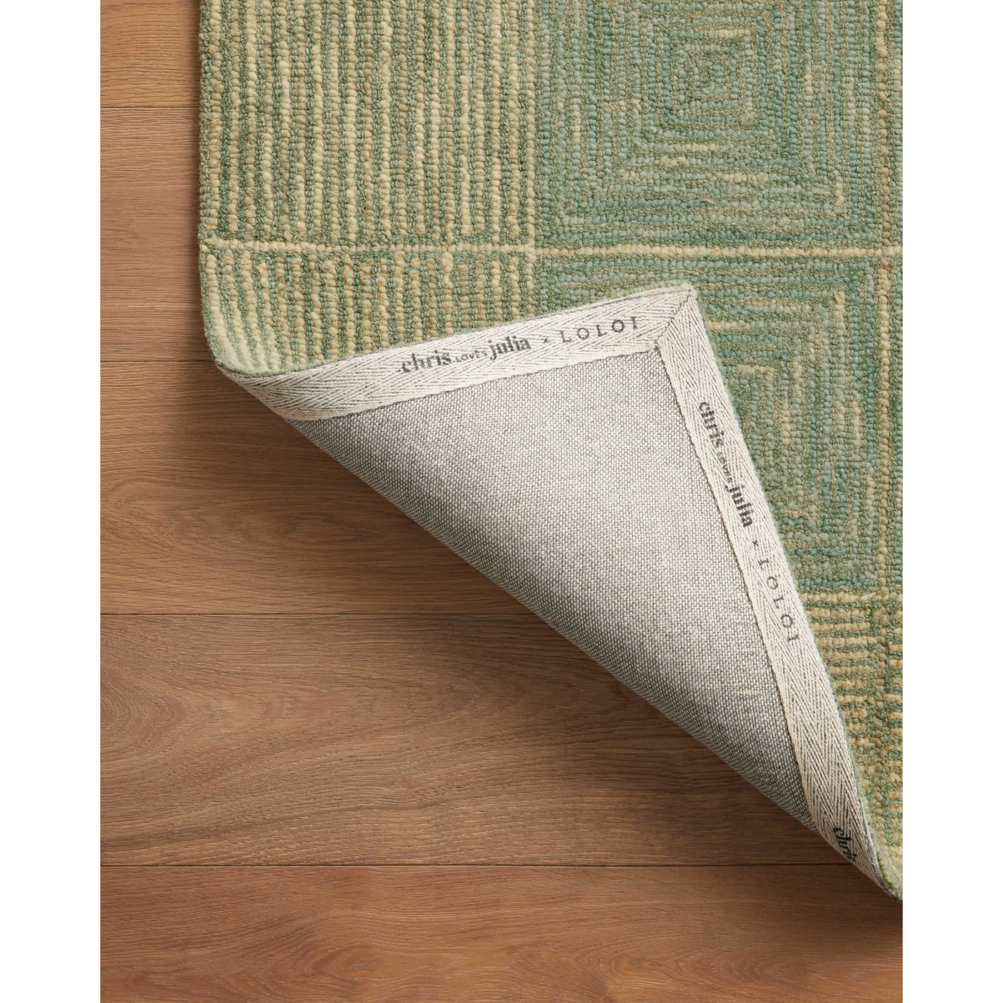 Chris Loves Julia x Loloi Francis Green/Natural Rug