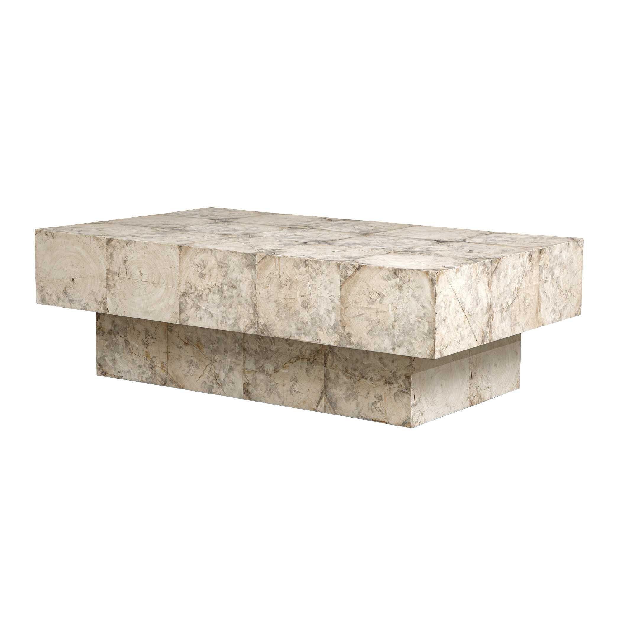Uttermost Kotoa Bleached White Coffee Table