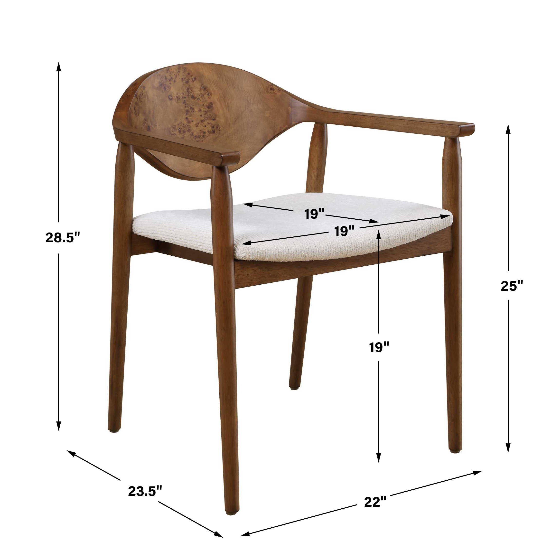 Uttermost Augusta Burl Dining Chair