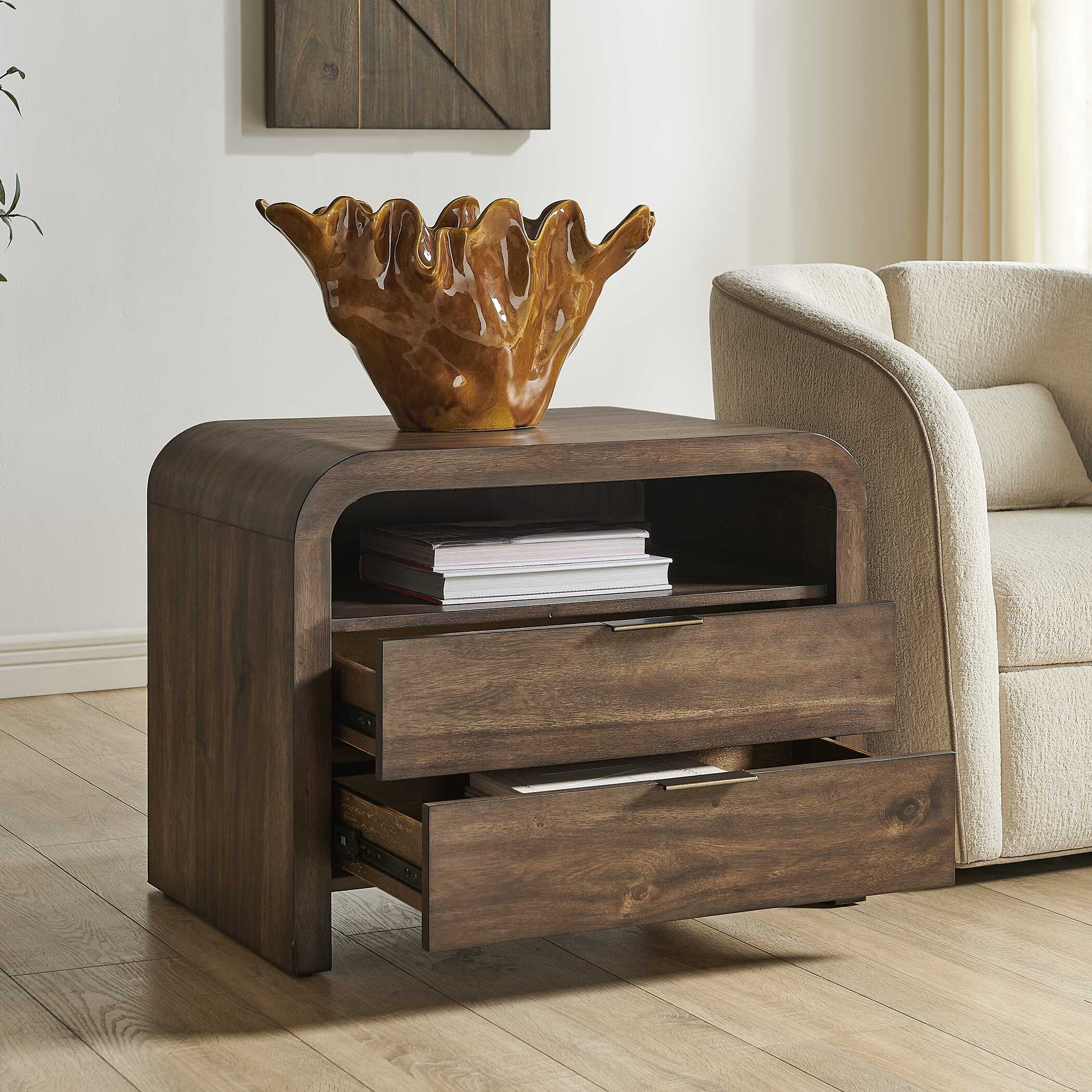 Uttermost Decatur Dark Walnut Side Table