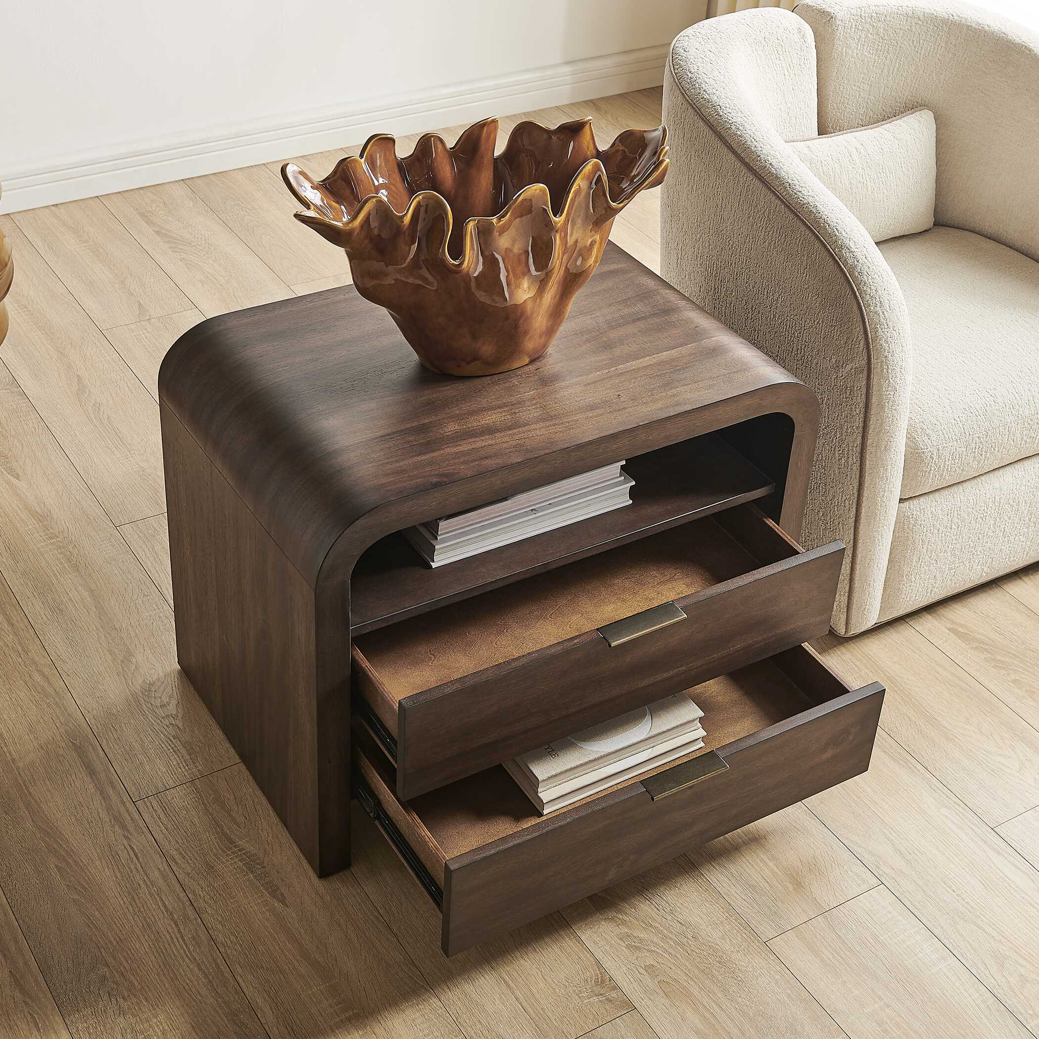Uttermost Decatur Dark Walnut Side Table