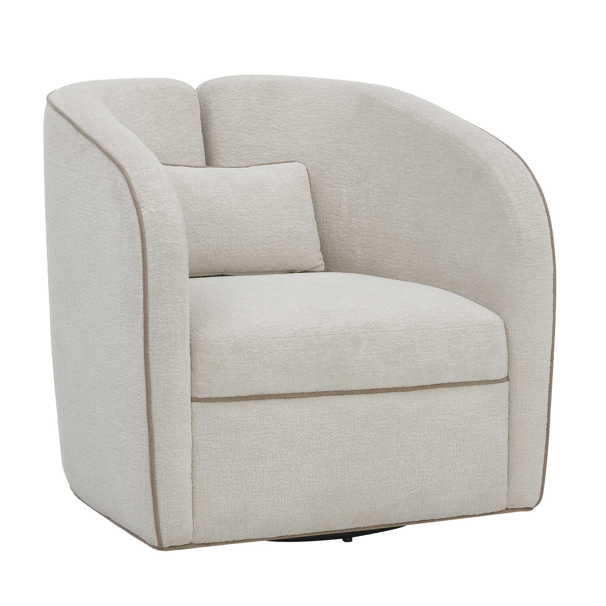 Uttermost Vega Ecru Swivel Chair