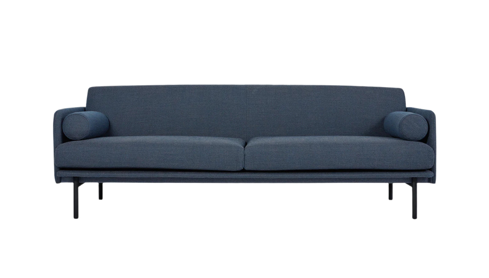 Foundry Sofa Hanson Navy / BlackSofa Gus*  Hanson Navy Black  Four Hands, Mid Century Modern Furniture, Old Bones Furniture Company, Old Bones Co, Modern Mid Century, Designer Furniture, https://www.oldbonesco.com/