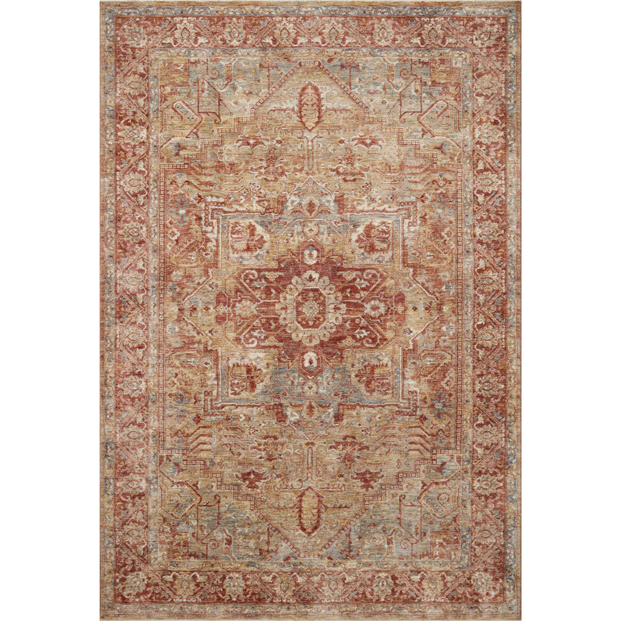Loloi Gaia GAA-01 Gold/Brick Rug