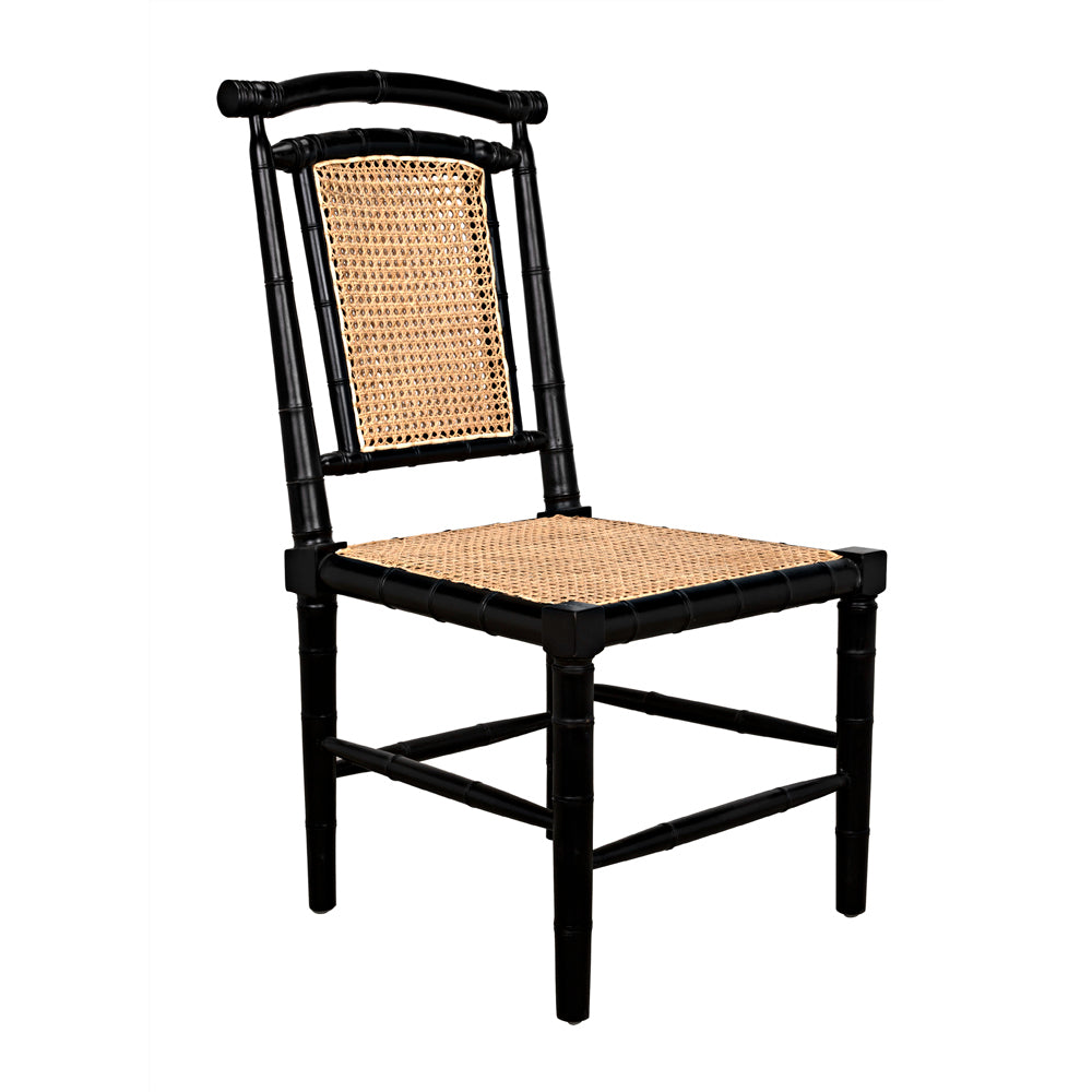 Noir Colonial Bamboo Side Chair