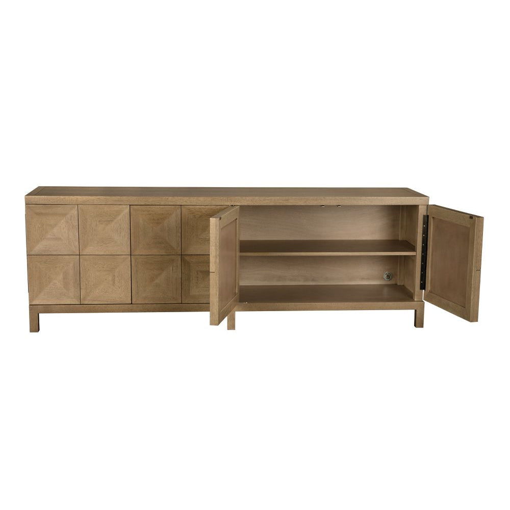 Quadrant 4 Door Sideboard - Washed Walnut