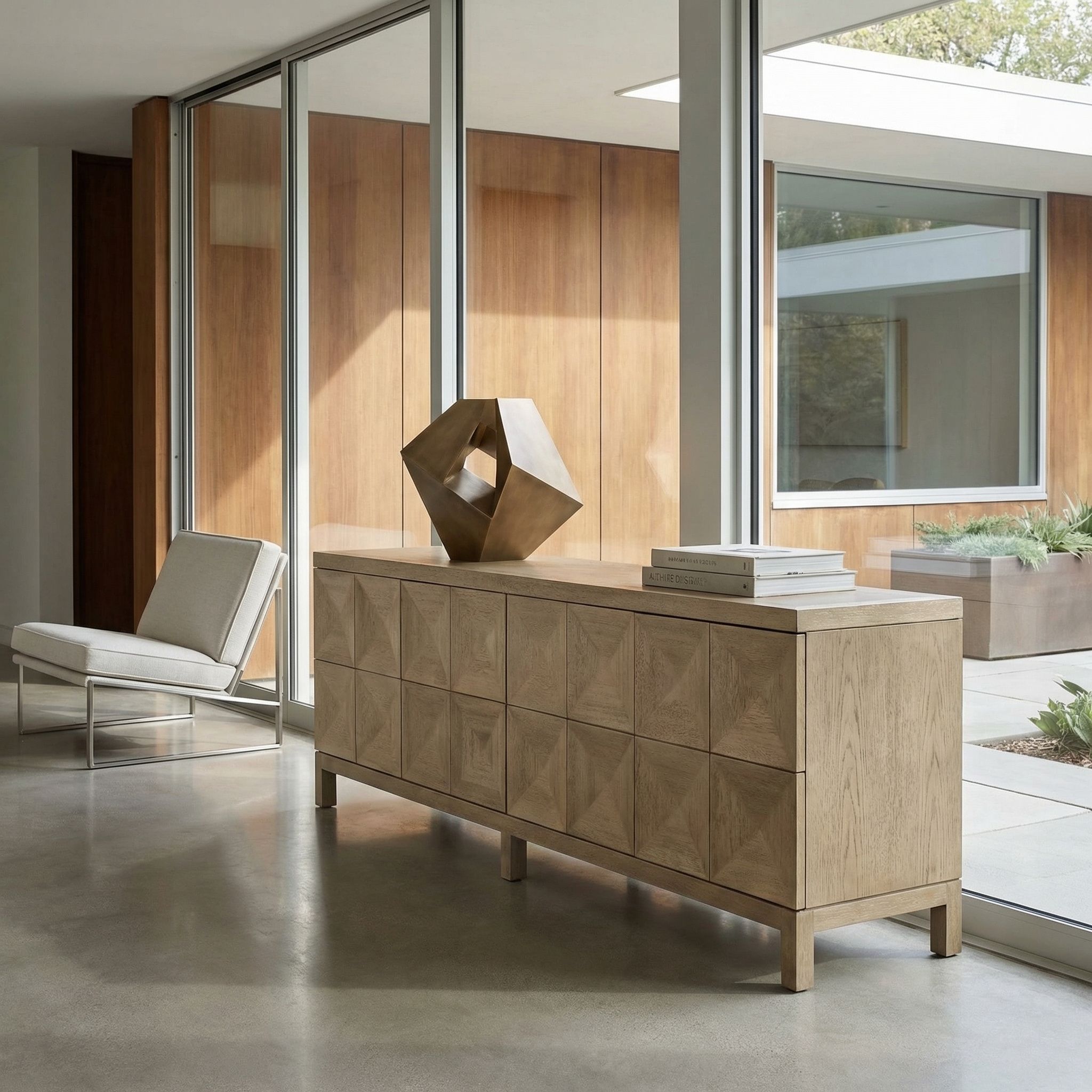 Quadrant 4 Door Sideboard - Washed Walnut