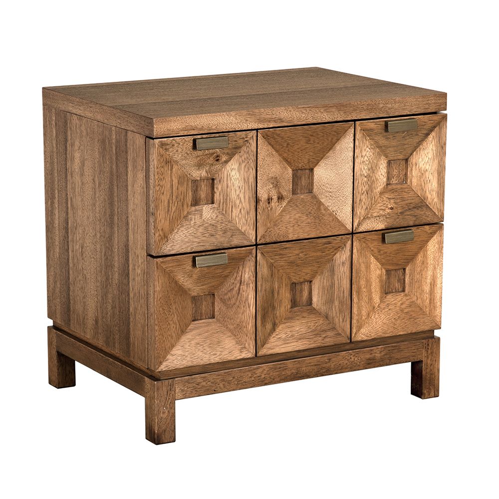 Musashi 2 Drawer Small Cabinet - Dark Walnut