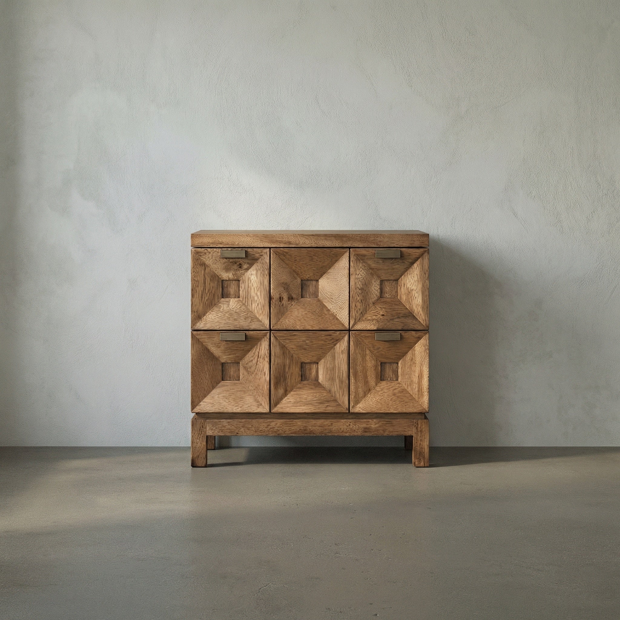 Musashi 2 Drawer Small Cabinet - Dark Walnut