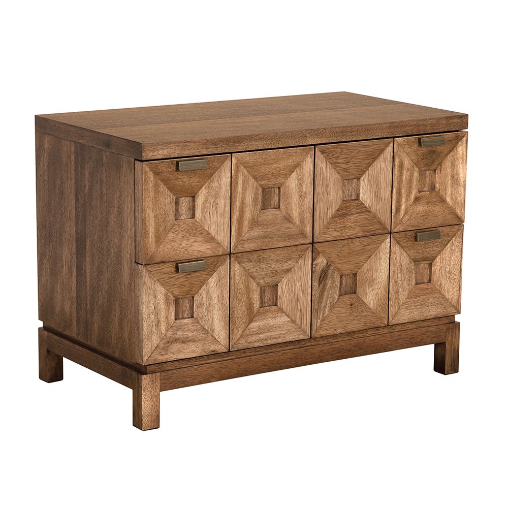 Musashi 2 Drawer Large Cabinet - Dark Walnut