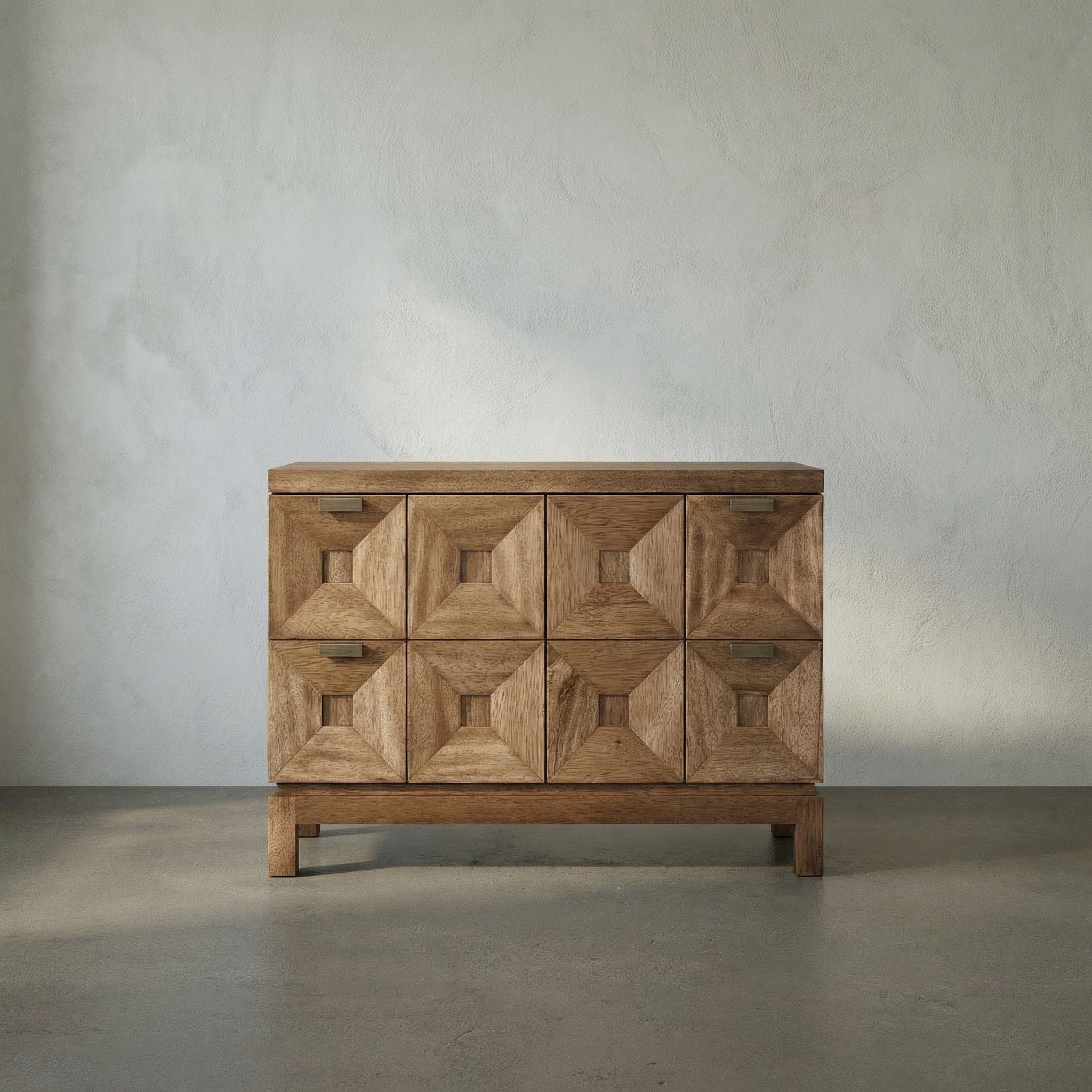 Musashi 2 Drawer Large Cabinet - Dark Walnut