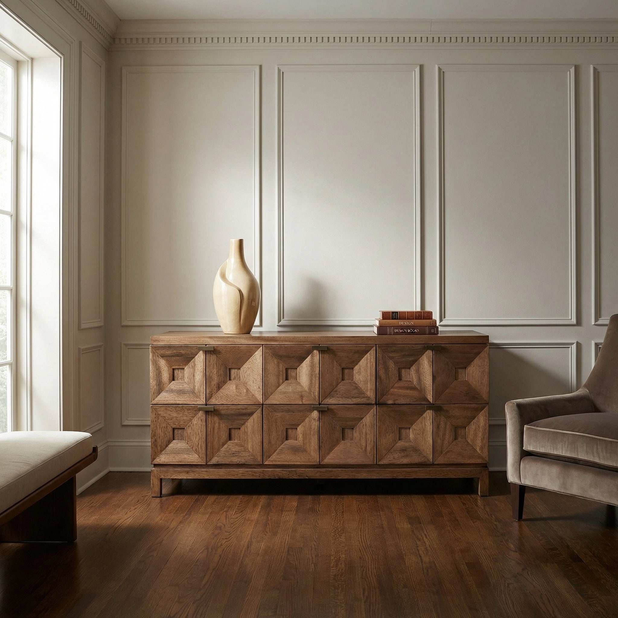 Musashi 6 Drawer Cabinet - Dark Walnut