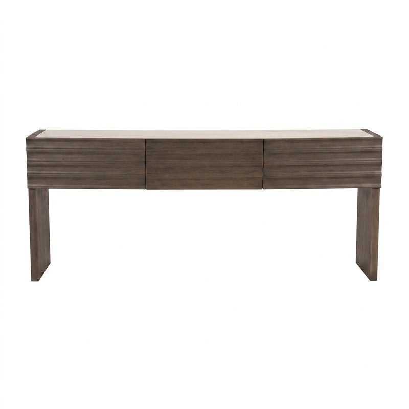 Wolf Console with White Marble Top