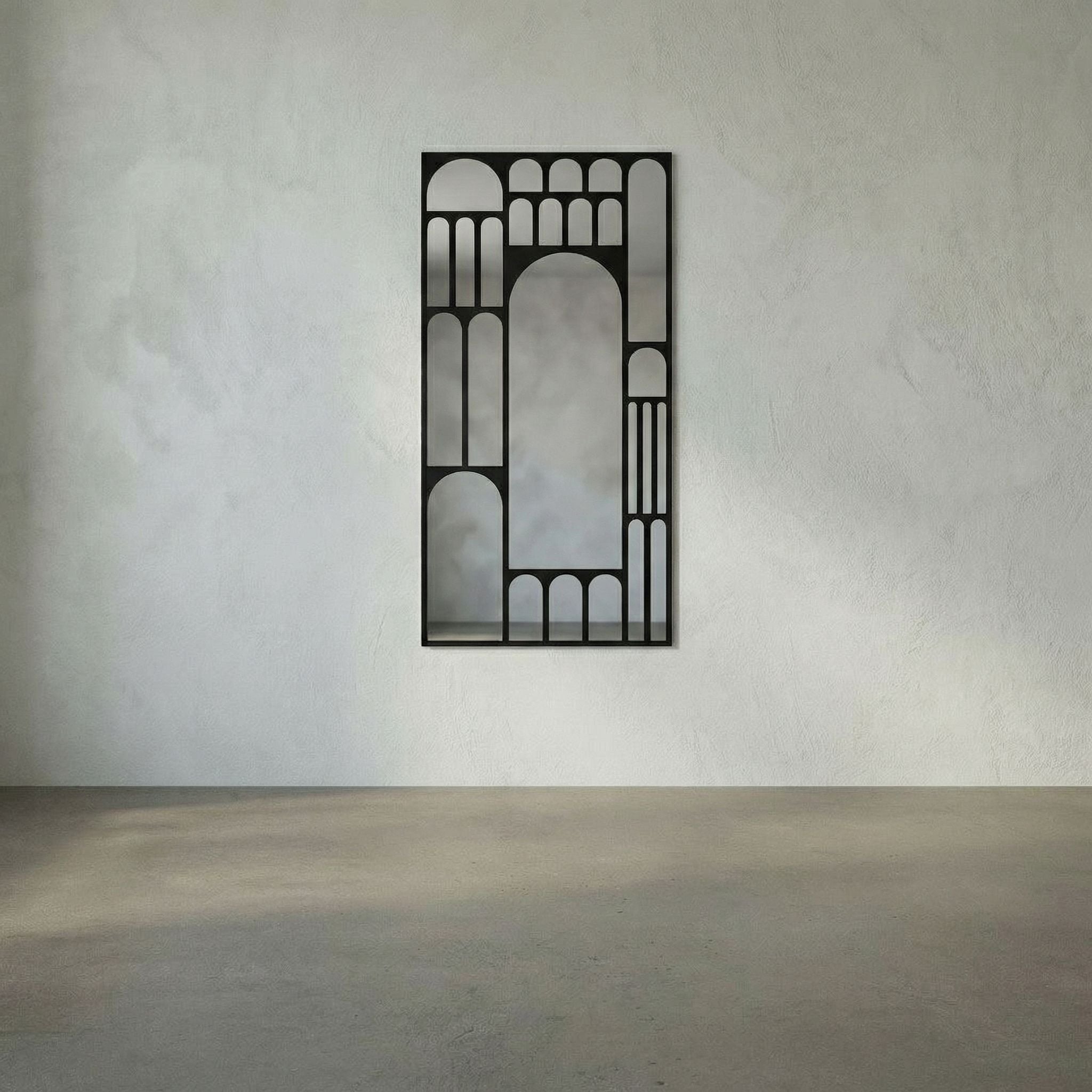 Doorway Mirror - Black Steel