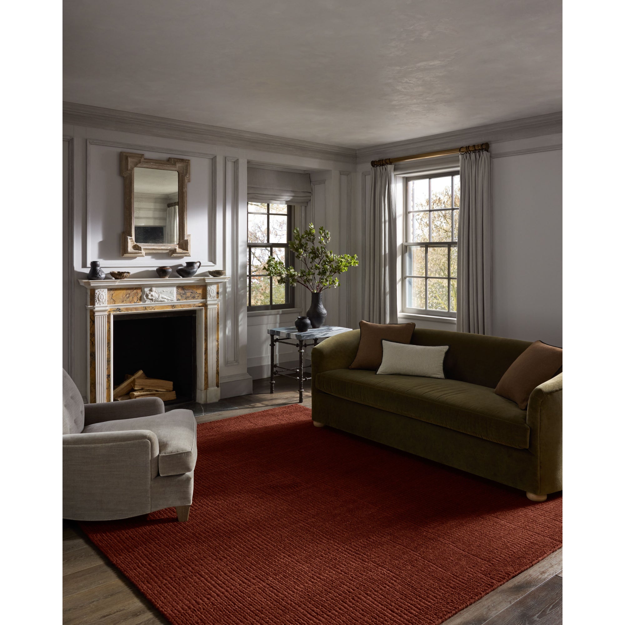 Jeremiah Brent x Loloi Greenwich Merlot Rug