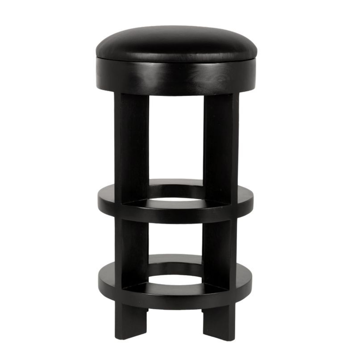 Berlin Bar Stool with Swivel Leather Seat