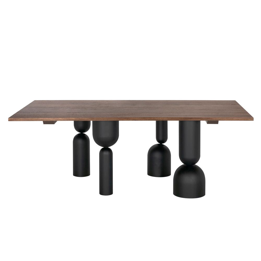Leandra Dining Table with Walnut Top
