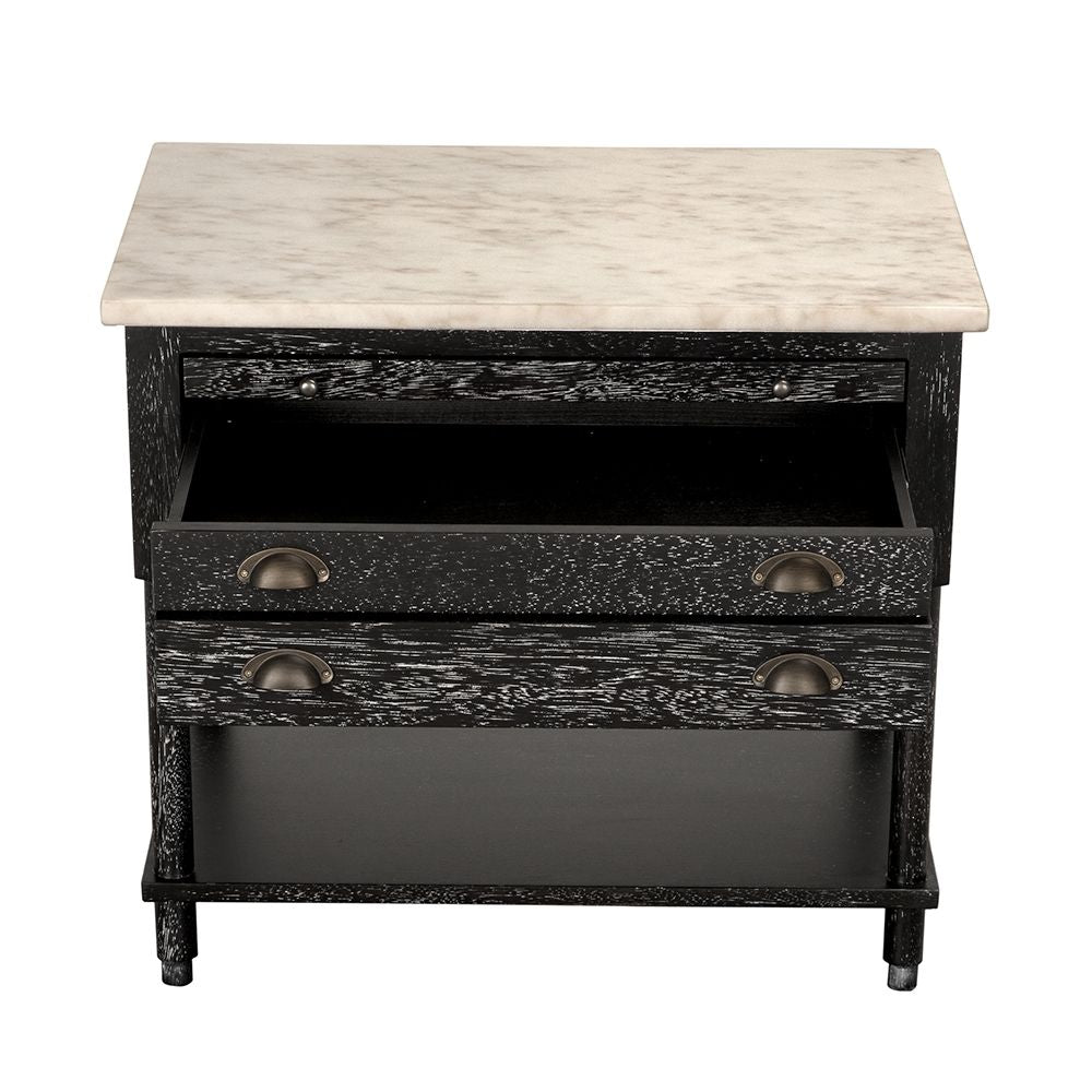 Artemio Side Table with Marble Top